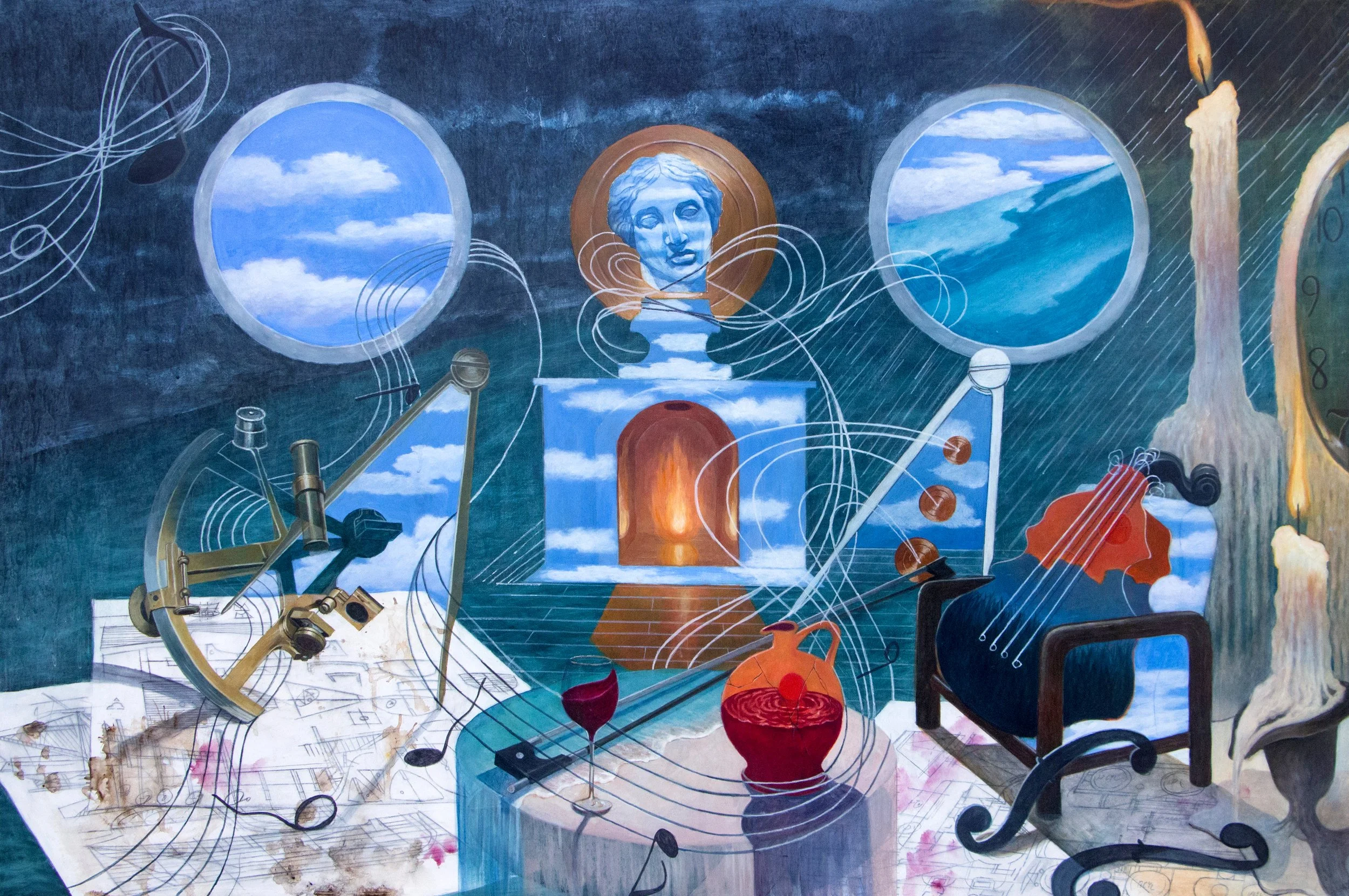 Calm in the Storm (2020), 
Acrylic on canvas, 
80x120cm