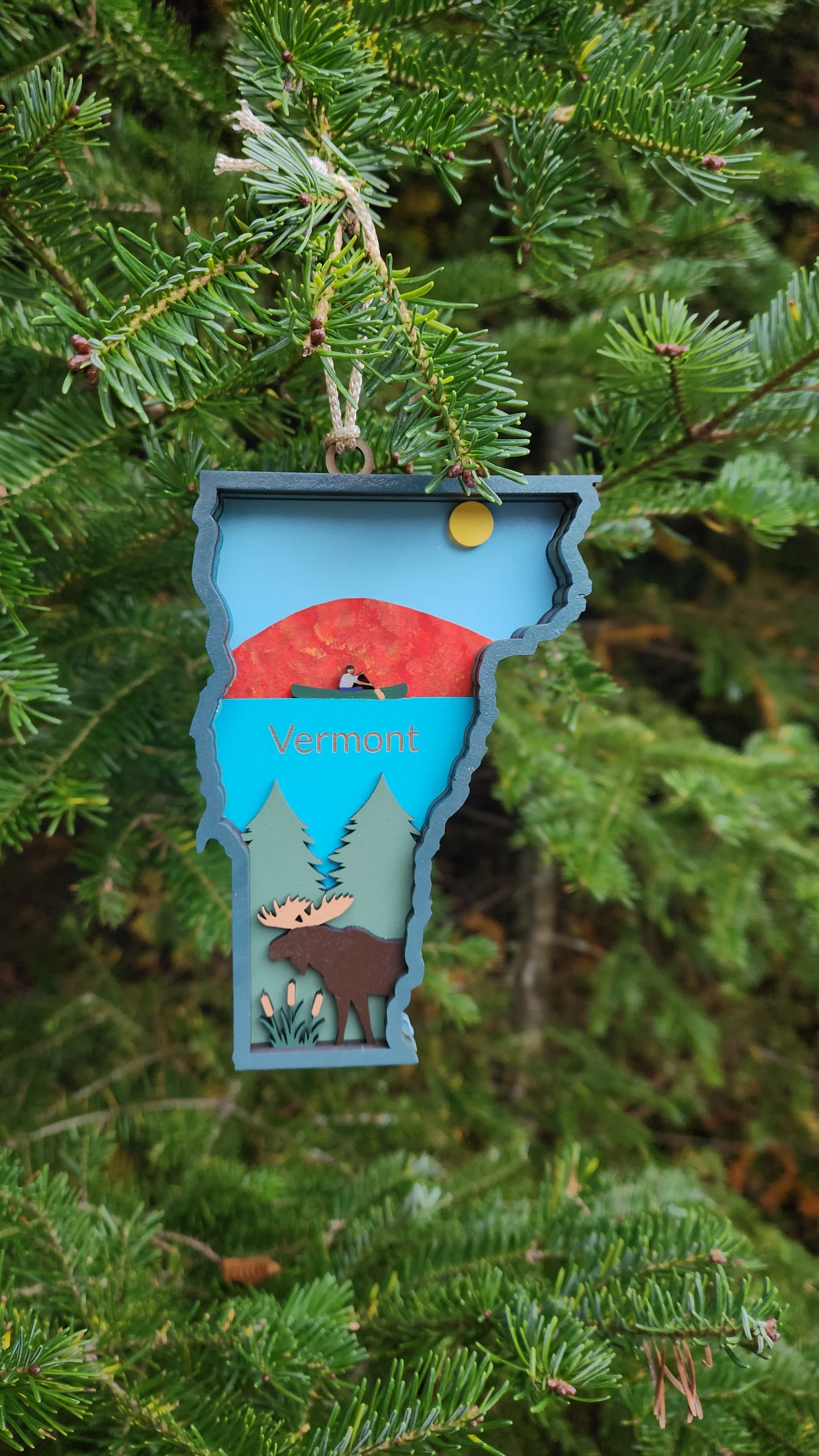Fall Vermont State Ornament