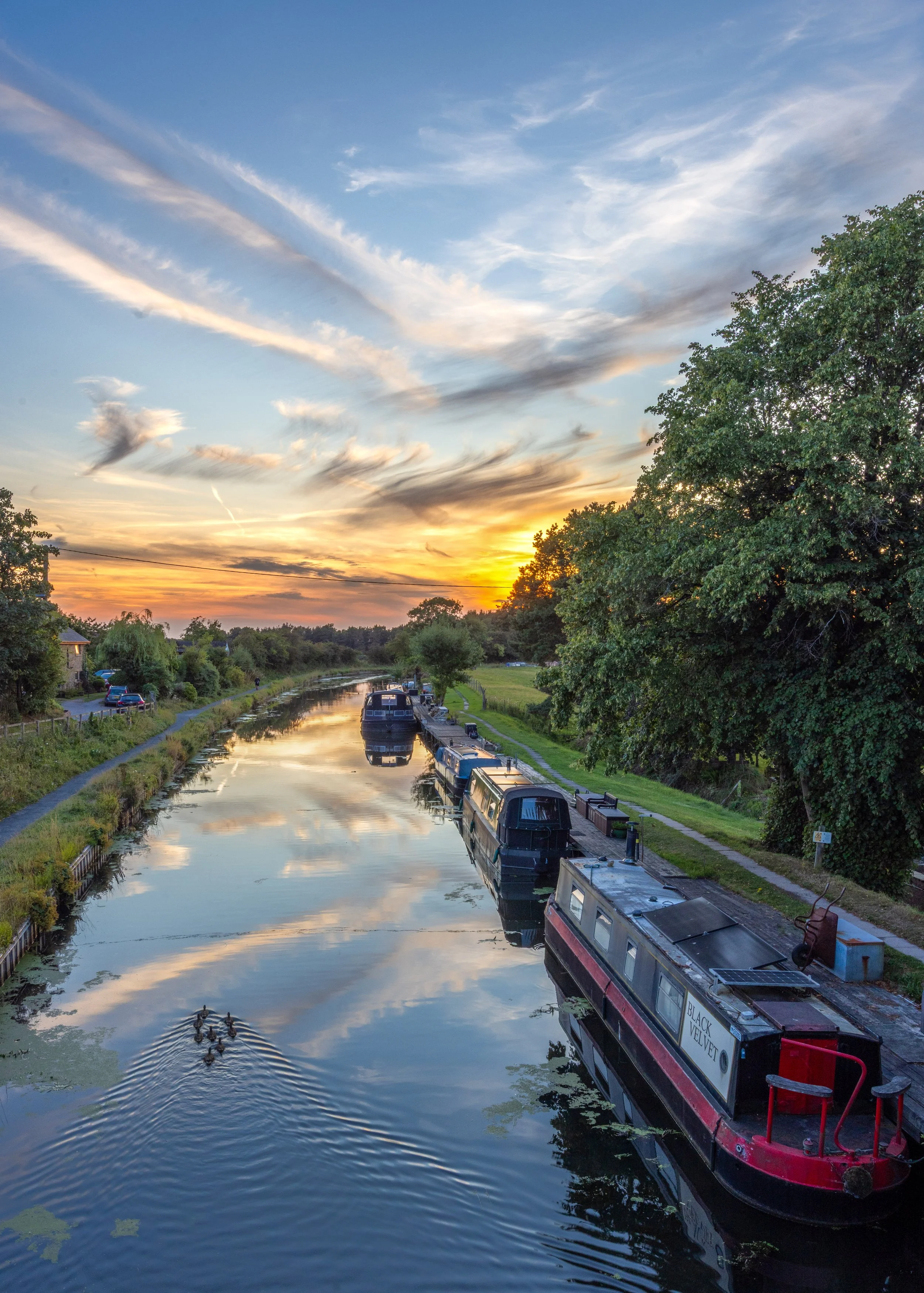 Sunset Leeds Liverpool Canal REF: CSPRiv027