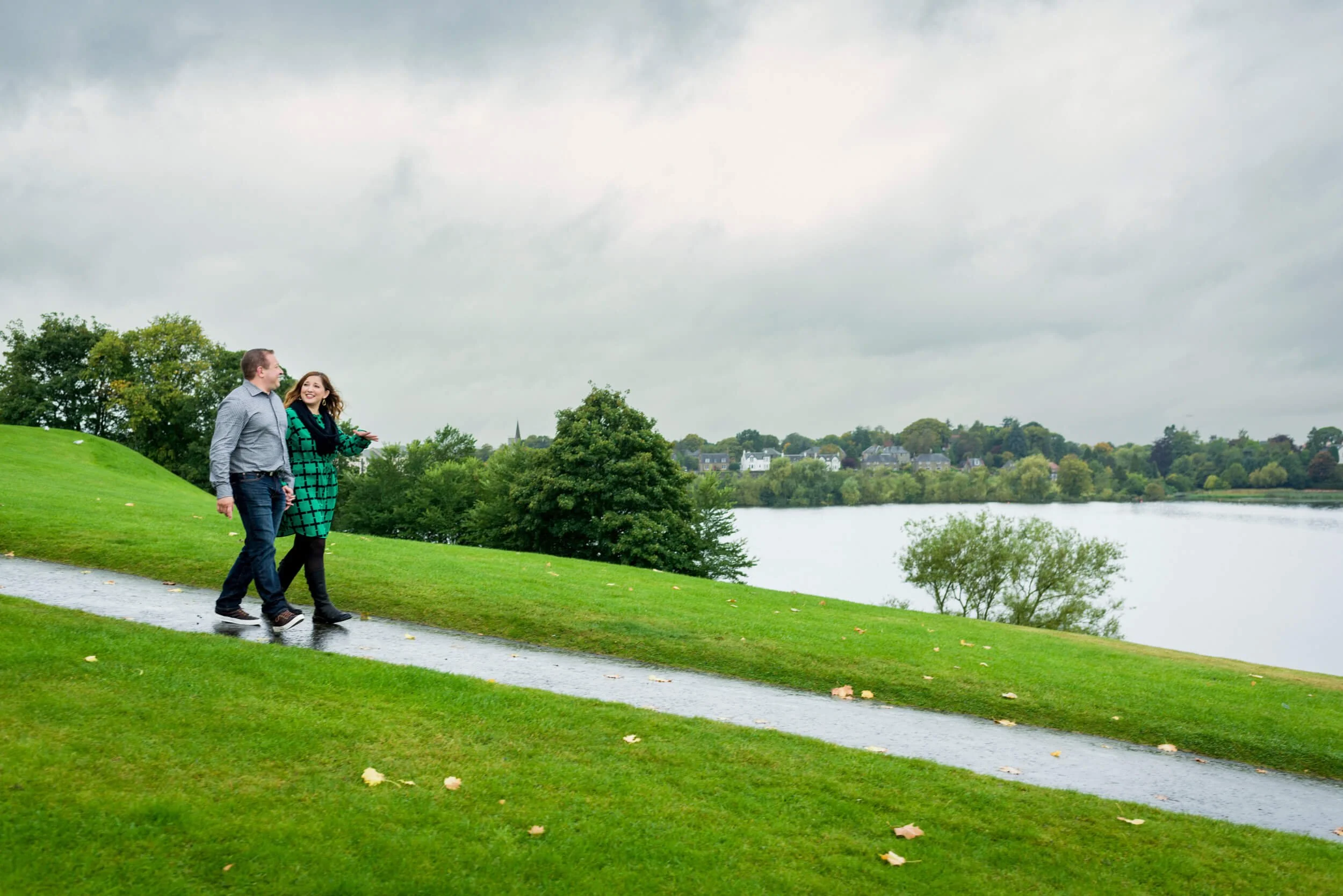 Marlene and Carlos. A Couple from Texas Exploring Scotland on a Rainy October Afternoon