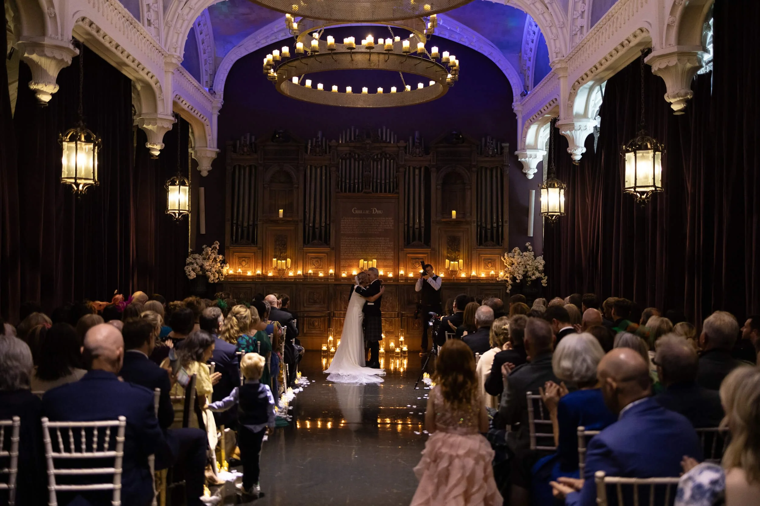 Wedding ceremony at Ghillie Dhu Edinburgh Scotland