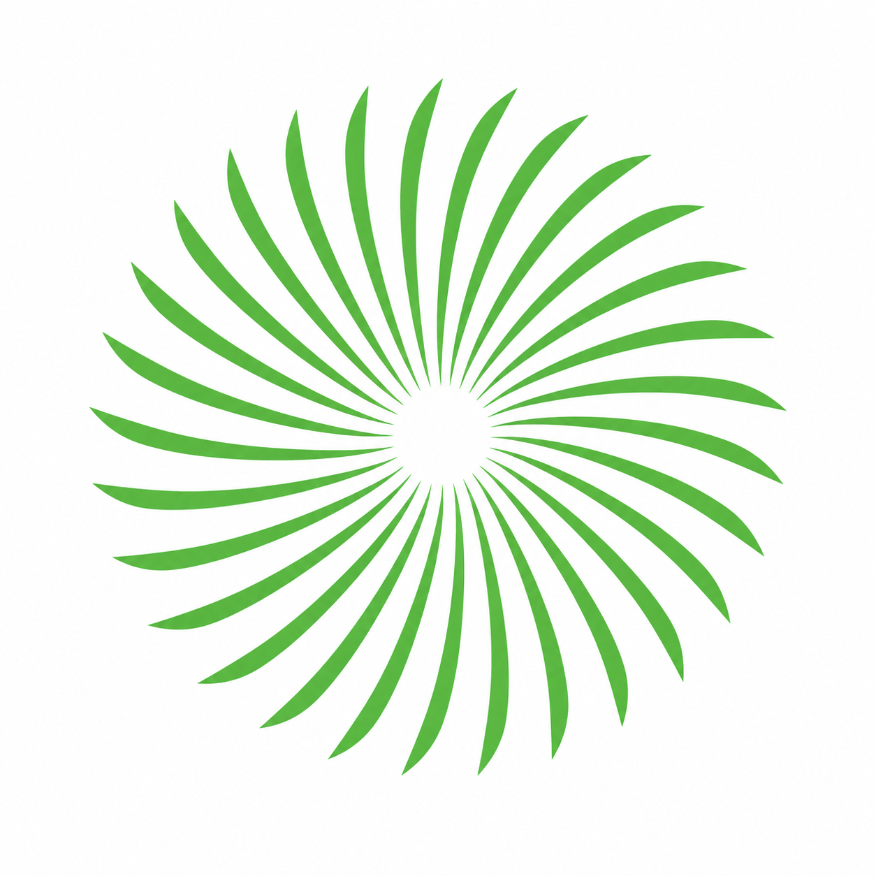 A_ slow turning spiral of a green spike image