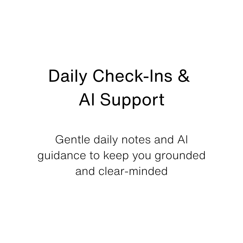 Gentle daily check-ins designed to support awareness, reflection, and intentional living. DREAMHALL uses AI as a quiet guide – helping you stay connected to your wishes without pressure or gamification.

