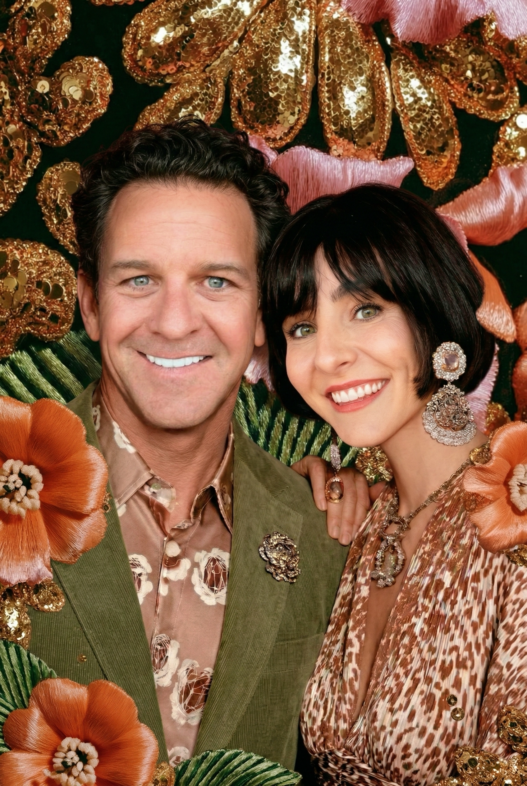 JORDAN + MARCIA – SPARK AND SPAN:
Marcia turns chaos into choreography, pairing impeccable style with fierce loyalty and a hostess instinct that borders on athletic. Jordan meets her sparkle with range. Long based in Texas with a ranch in New Mexico,