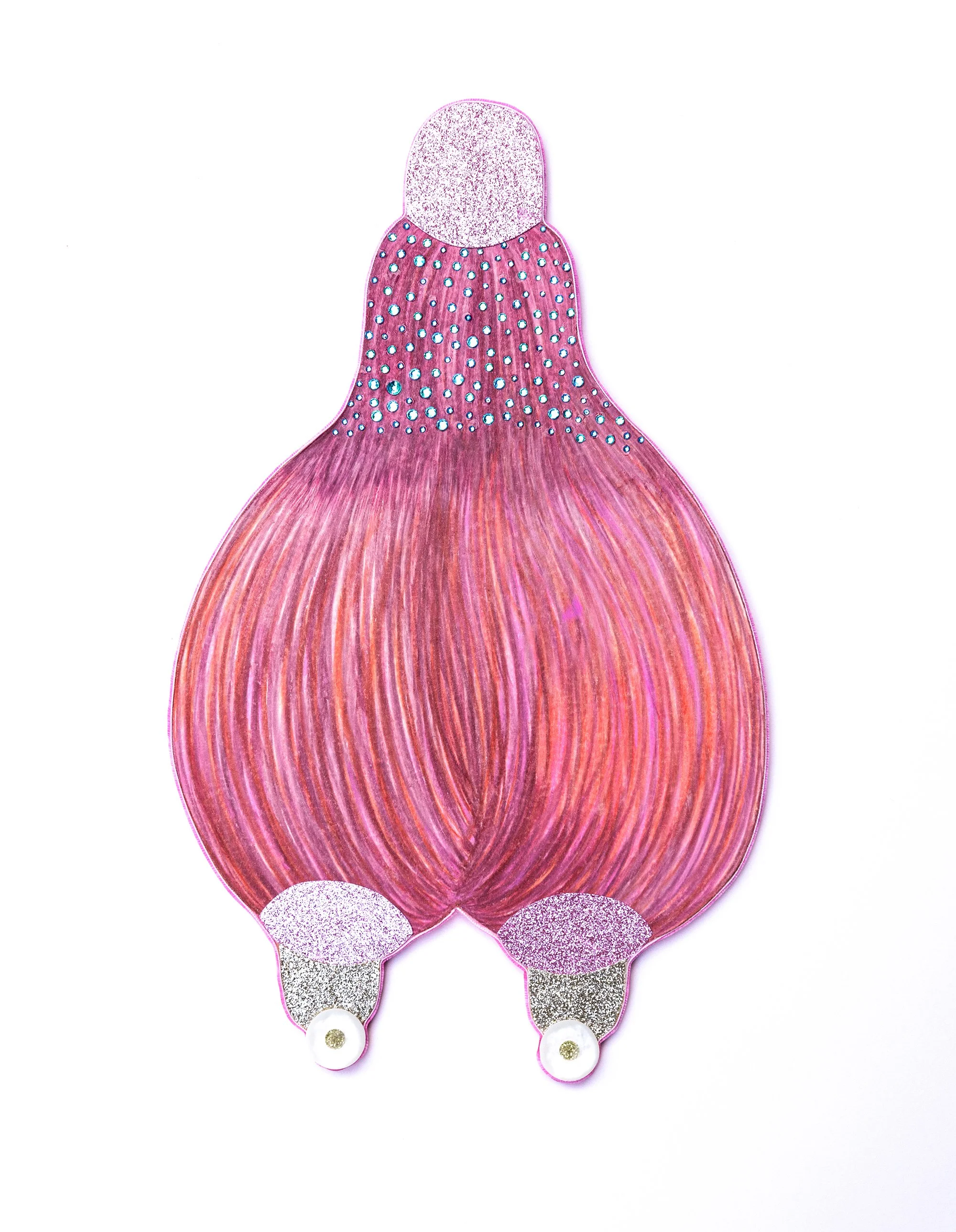 Blainey Kern - "Pear Shape on Wheels"  (Framed)