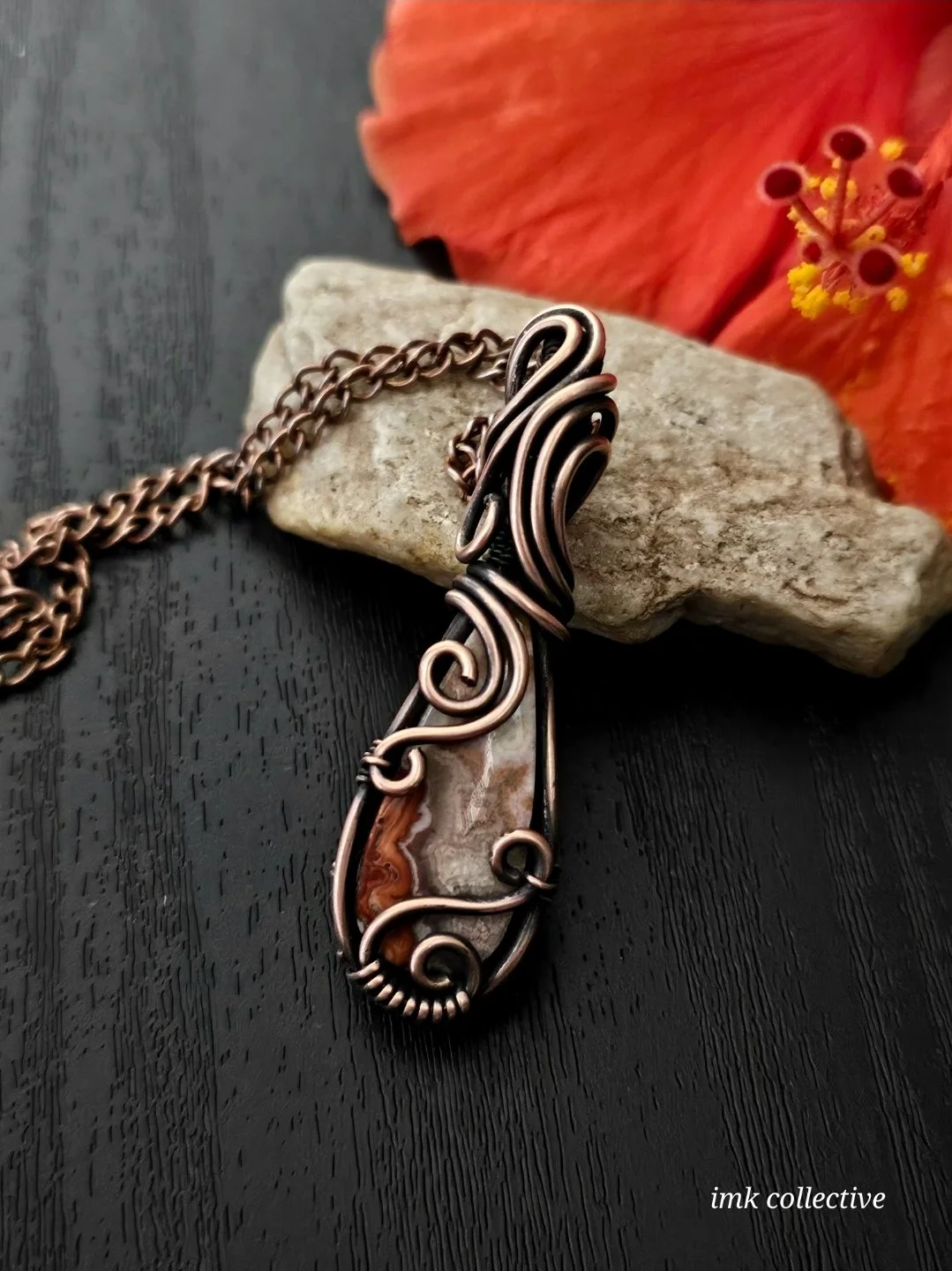 Crazy Lace Agate "Refuge" Pendant
