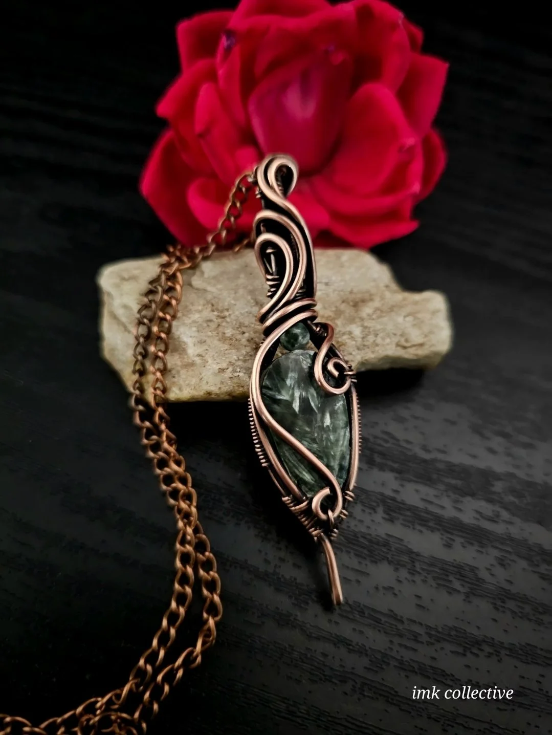 Seraphinite "Anchor" Pendant