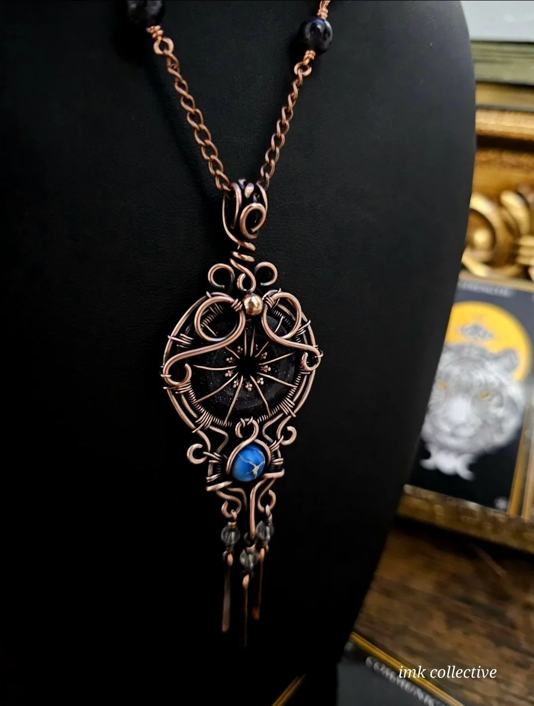Blue Goldstone "Dharma" Necklace