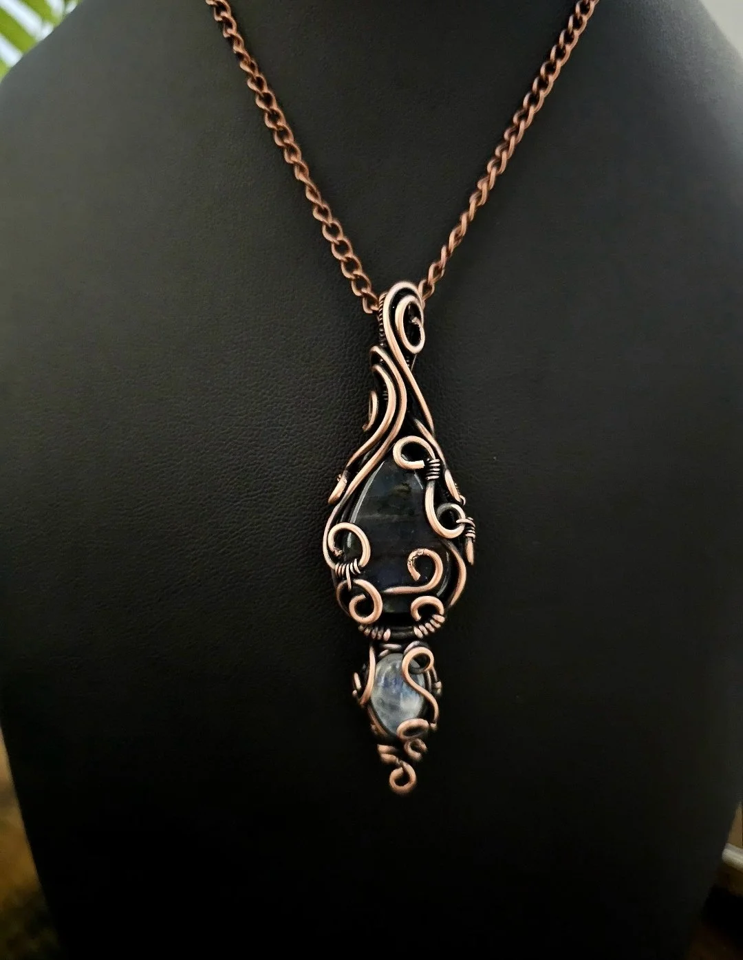 Labradorite & Moonstone  "New growth" Necklace