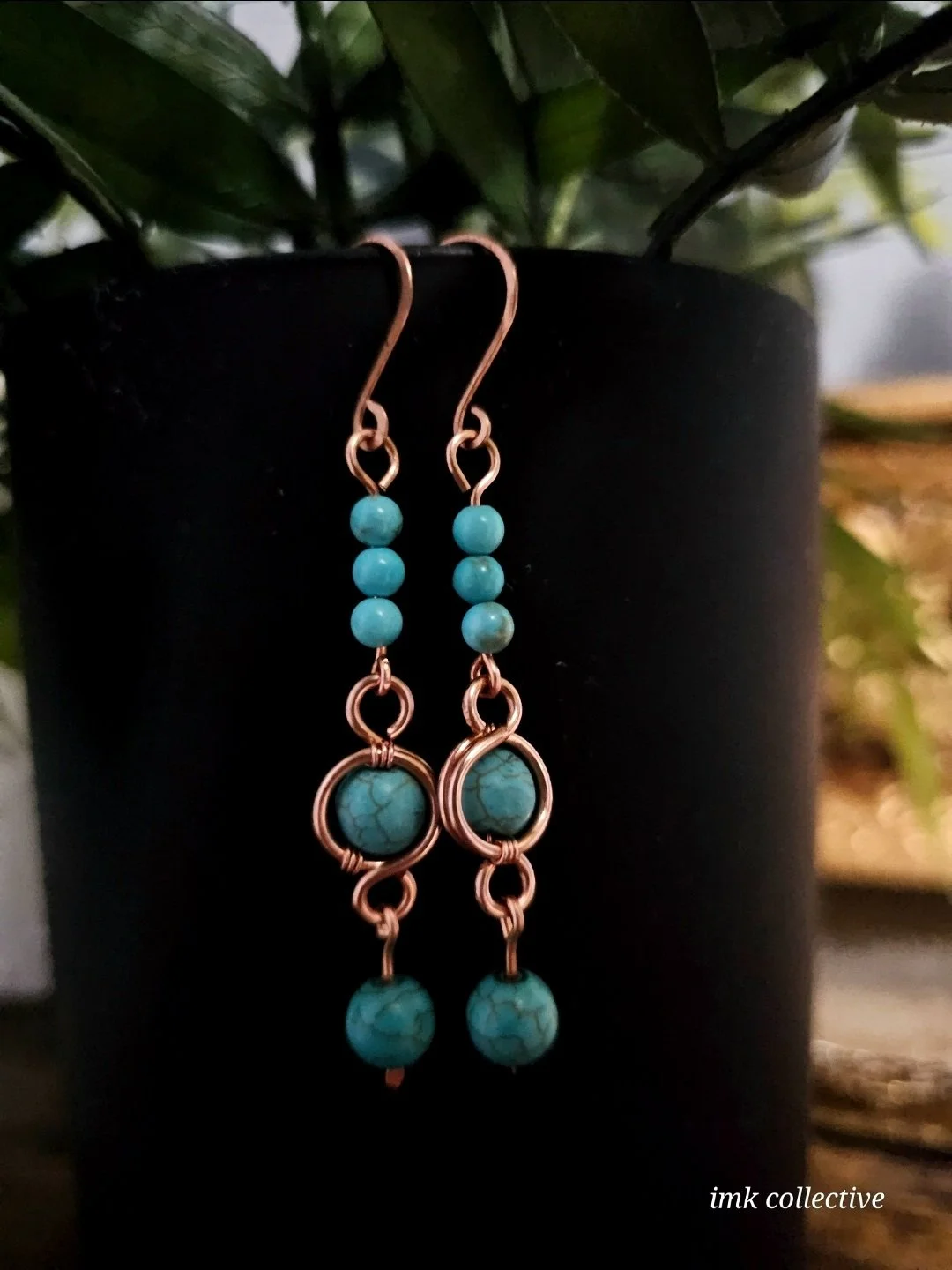 Turquoise "Open Gate" earrings