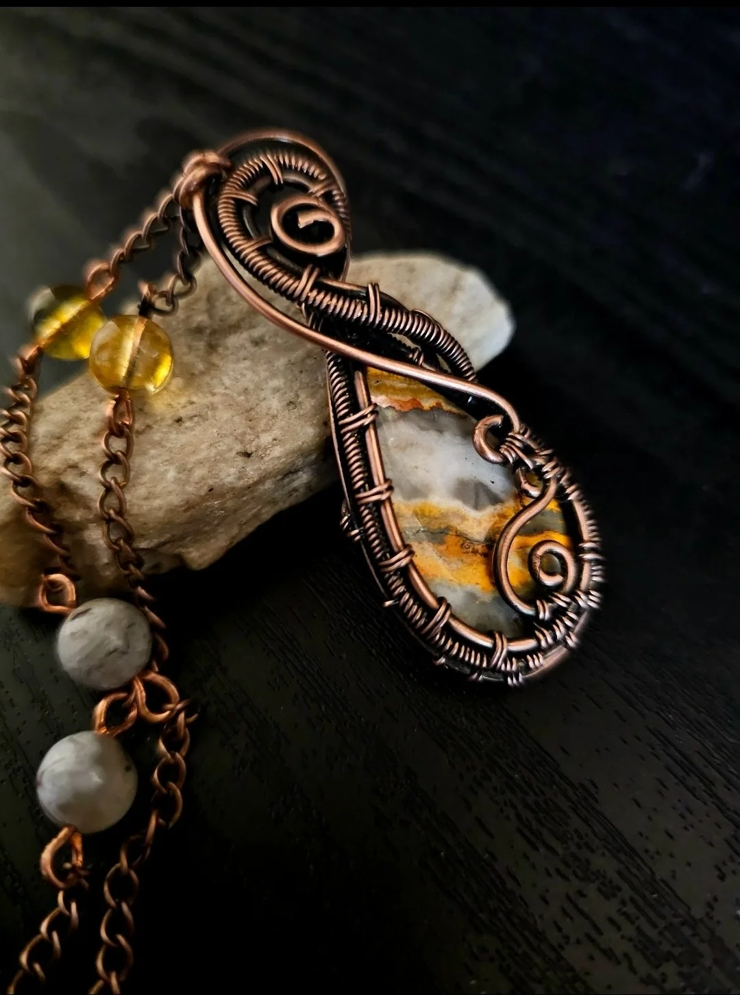 Bumblebee Jasper "Free flow" Necklace