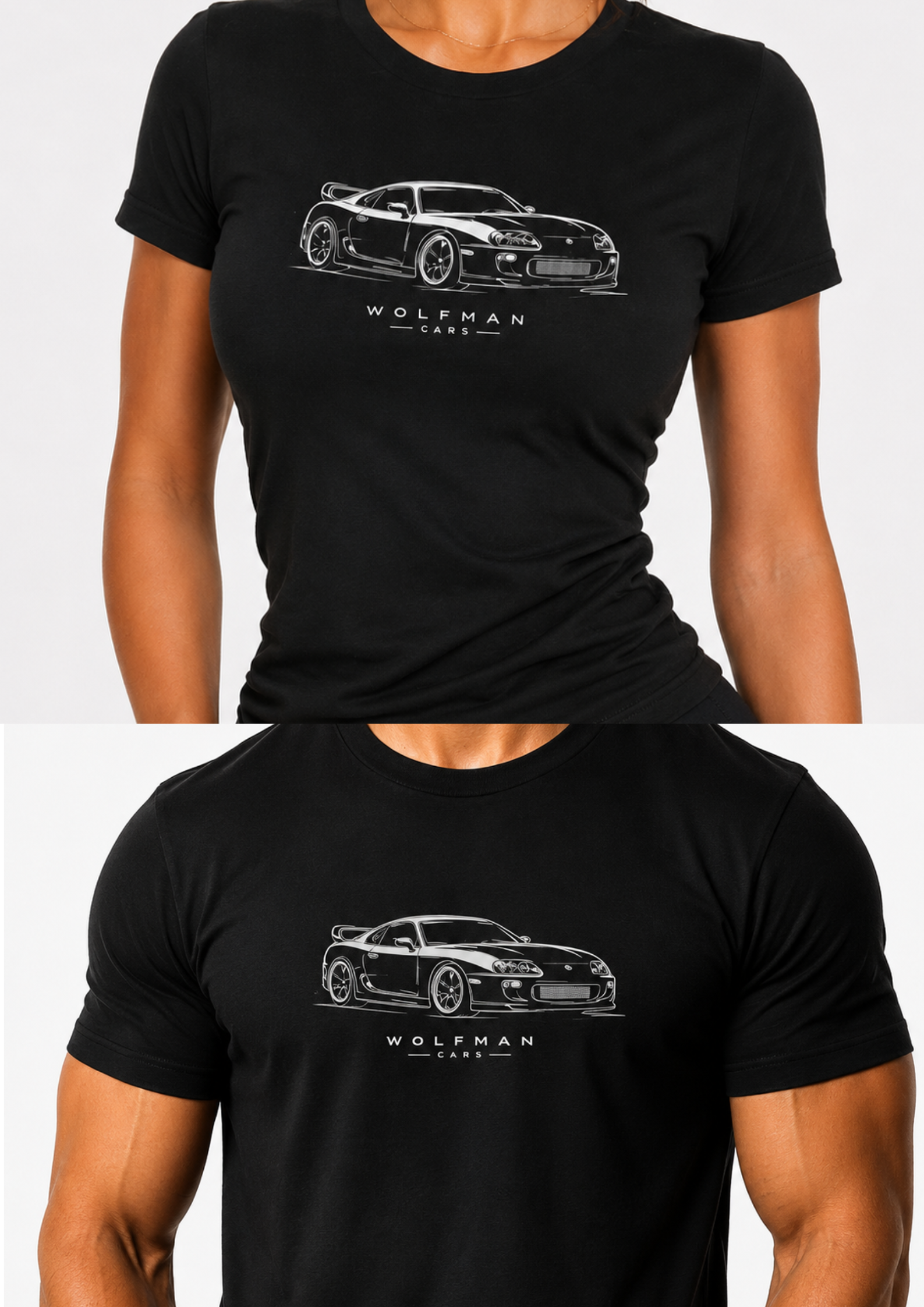 Unisex Wolfman Supra Linear Sports Car Shirt.png