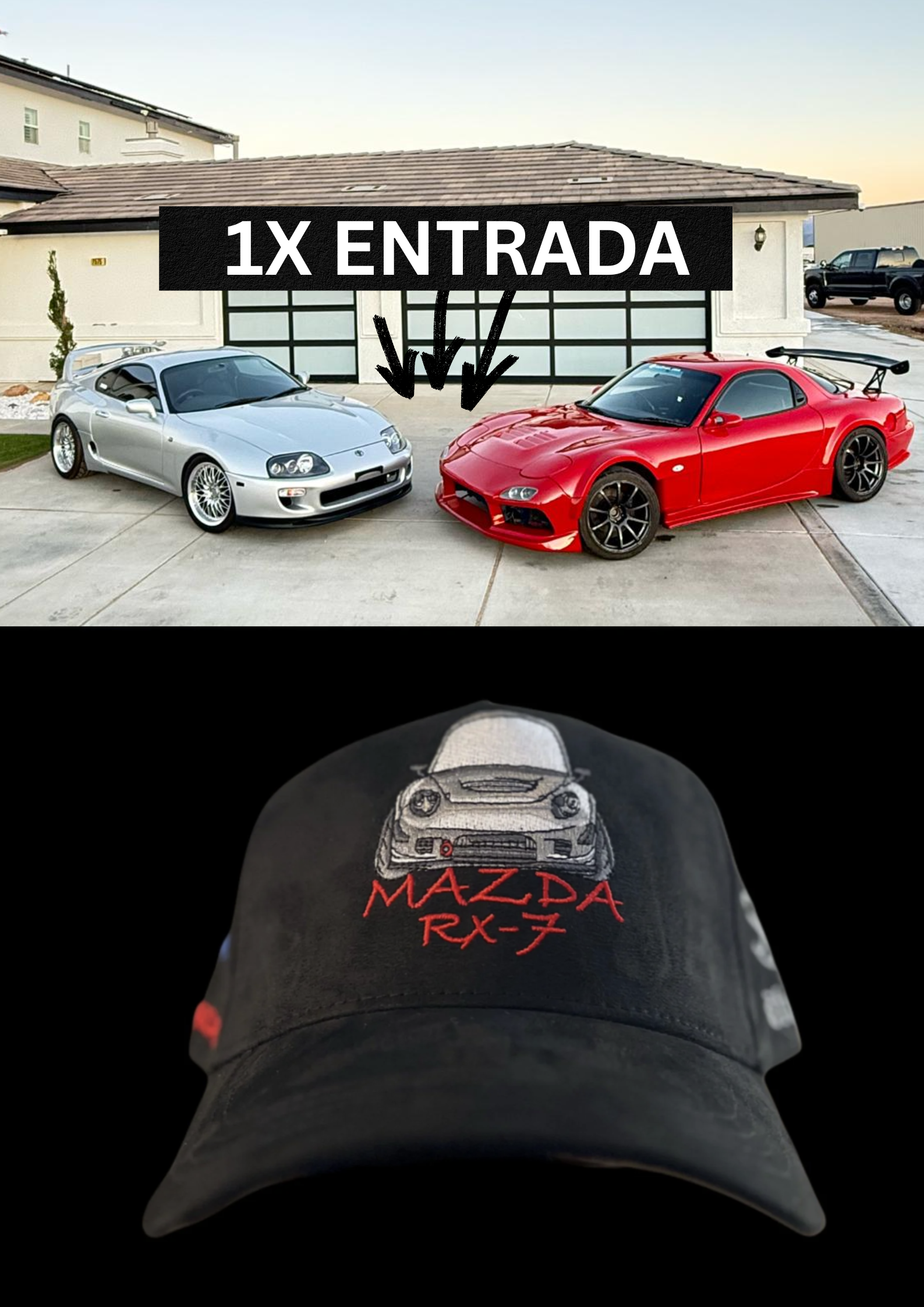 Gorra Mazda Bordada en Negro + 1 Participación
