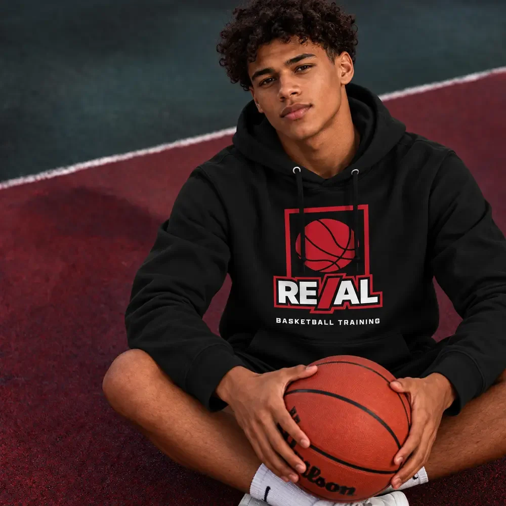 RE/AL Basketball Unisex Hoodie (Vertical Design)
