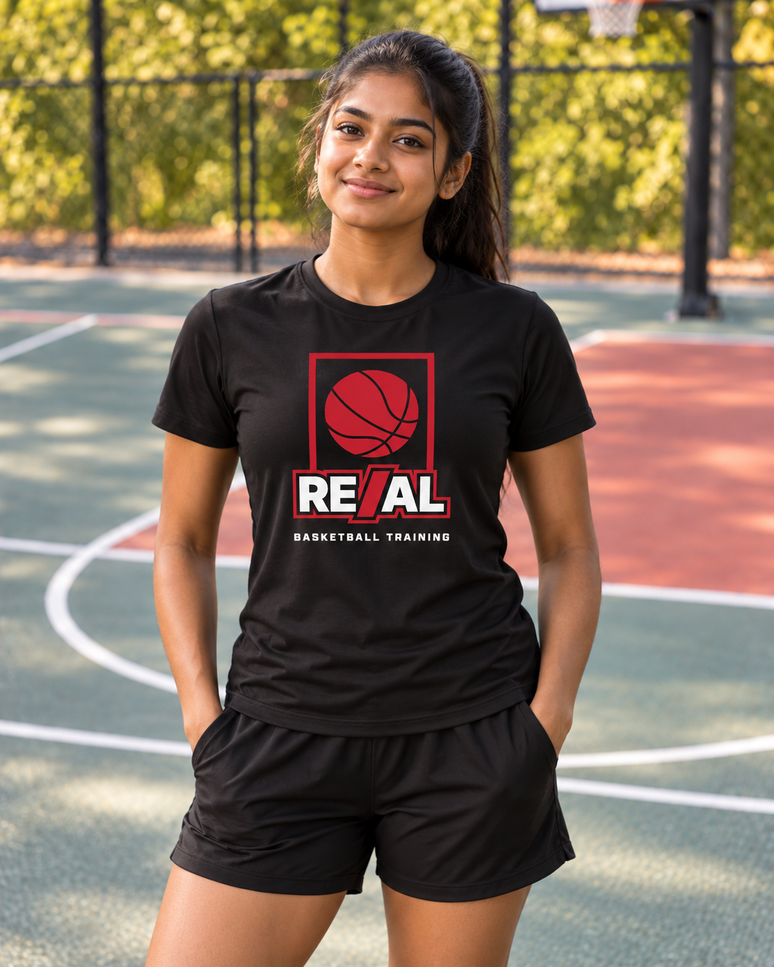 RE/AL Basketball Unisex T-Shirt (Rectangle Design)