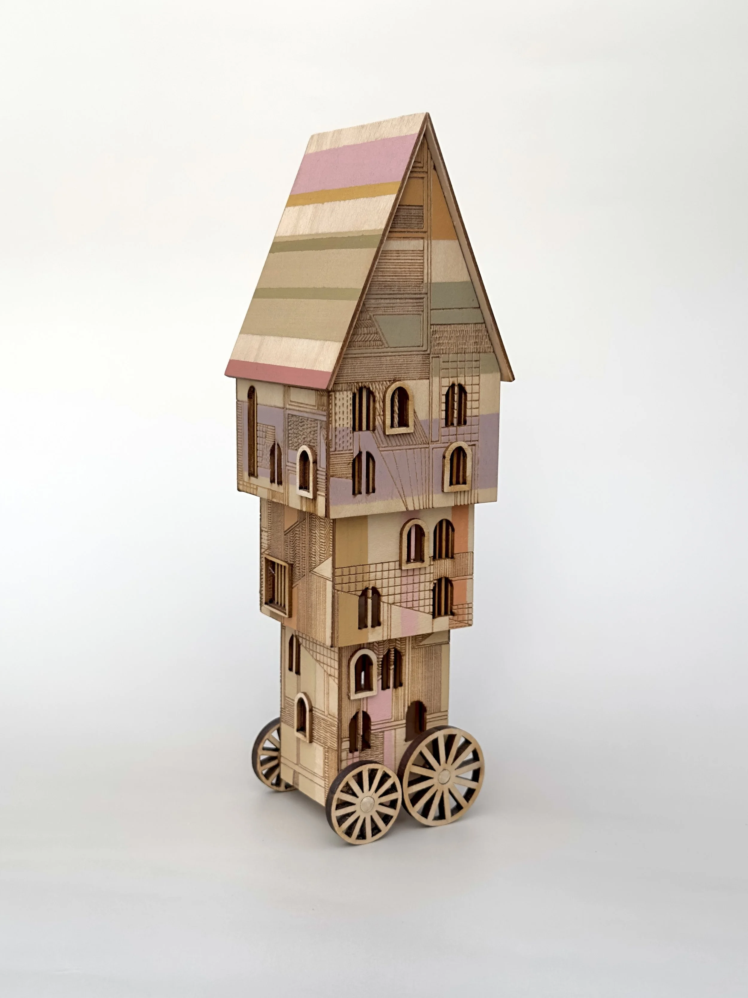 No 1 Stacked three tier house on wheels