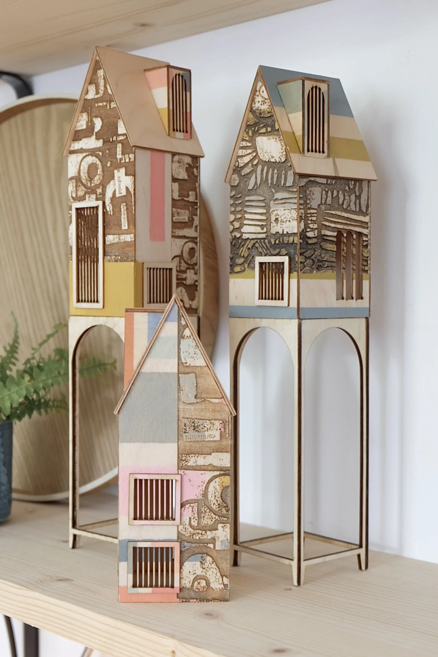 Stilt house group- set of three