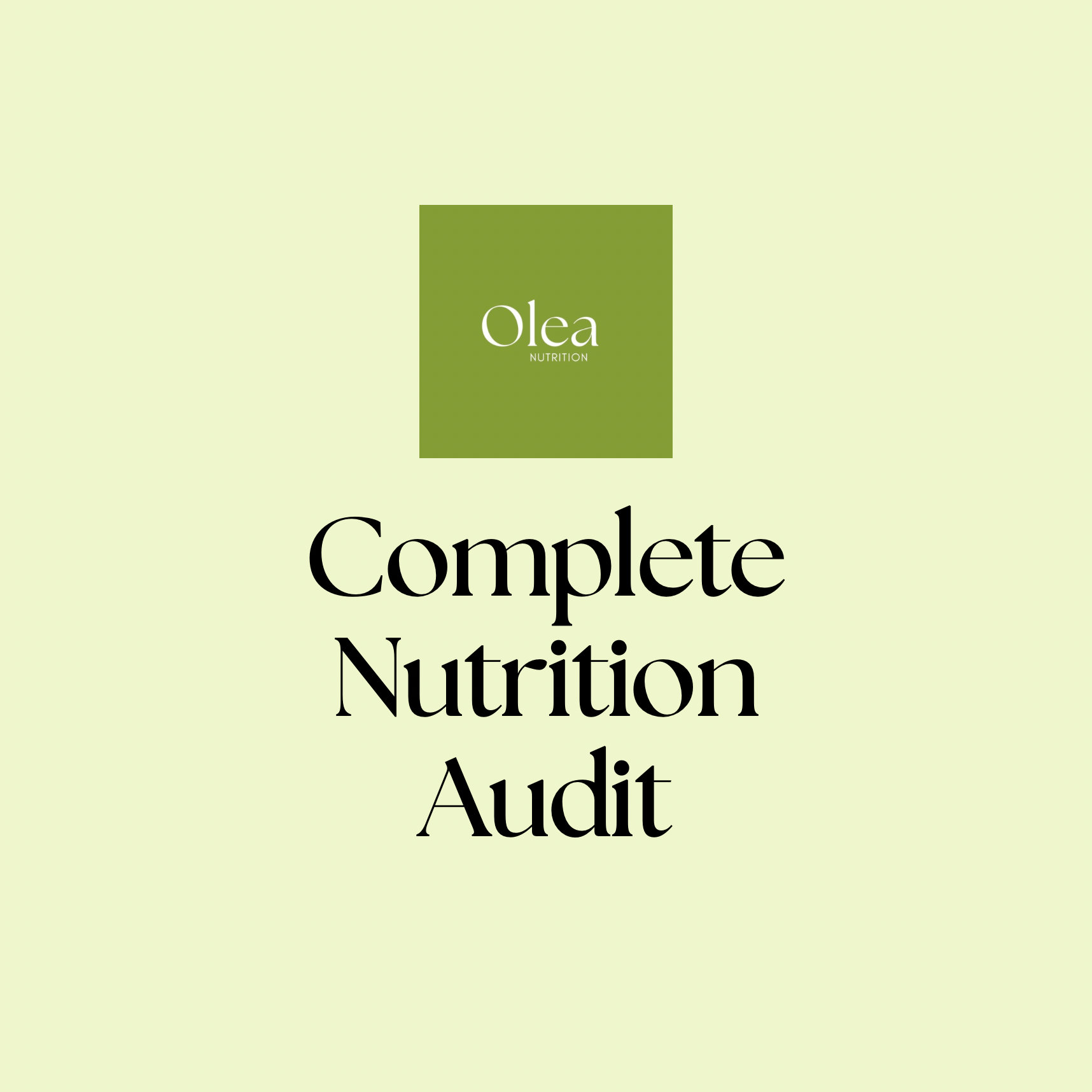 Complete Nutrition Audit