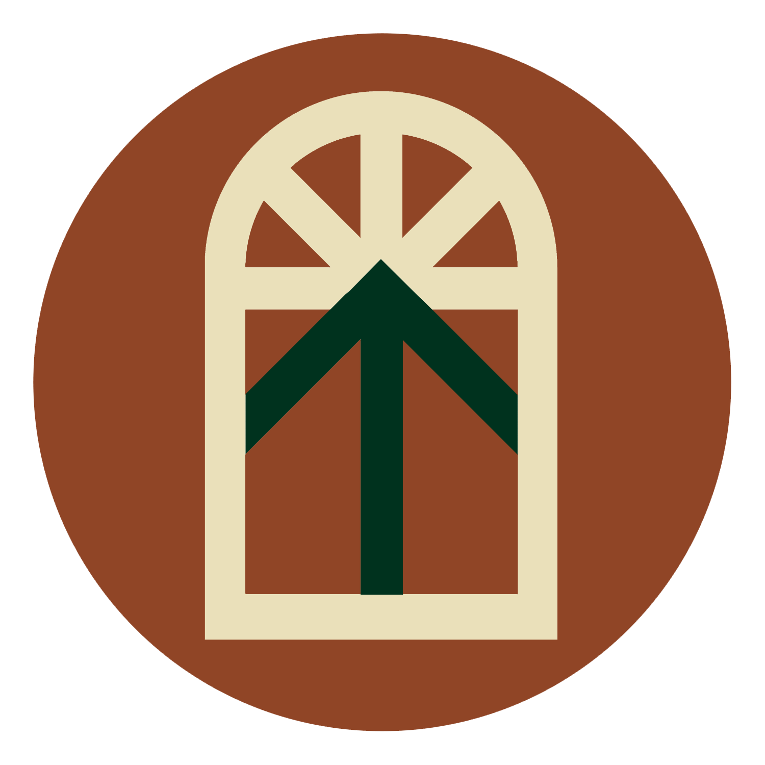 Doxa Church's mark explained graphically. This images show a UPWARD ARROW, to symbolize PRAYER AND WORSHIP.