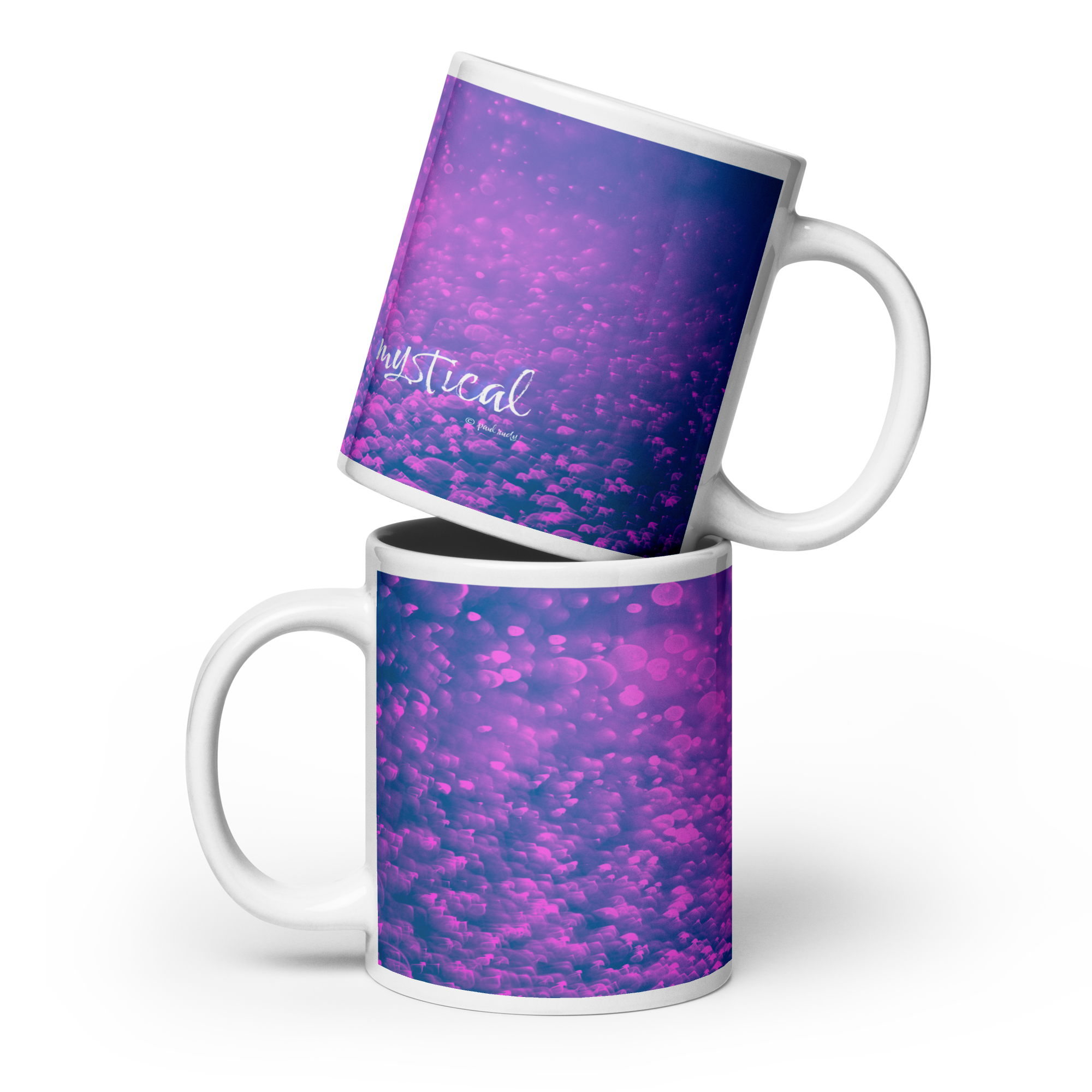 White Glossy Mug - 20, 15, 11 oz - Mystical by Paul Rudy & the Kate Shu Collective