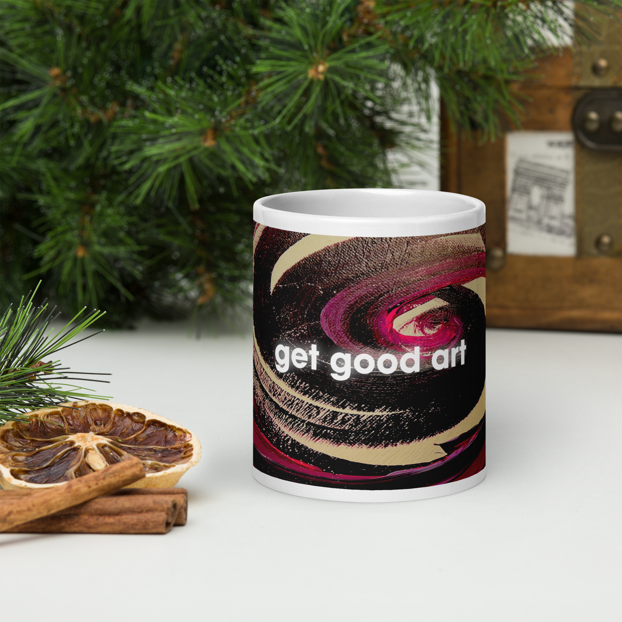 White Glossy Mug - 20, 15, 11 oz - Get Good Art: the Victoria by Kate Shu & the Kate Shu Collective