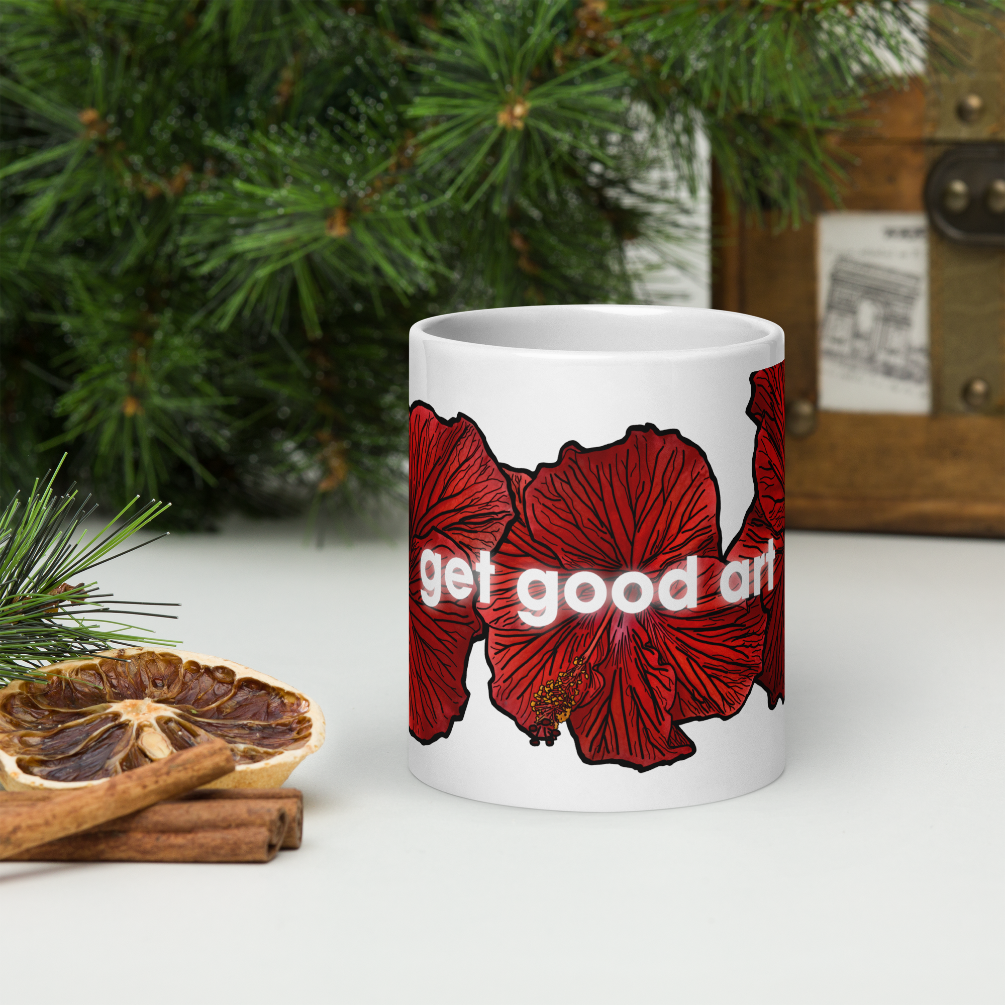 White Glossy Mug - 20, 15, 11 oz - Get Good Art: the Alda by Kate Shu & the Kate Shu Collective