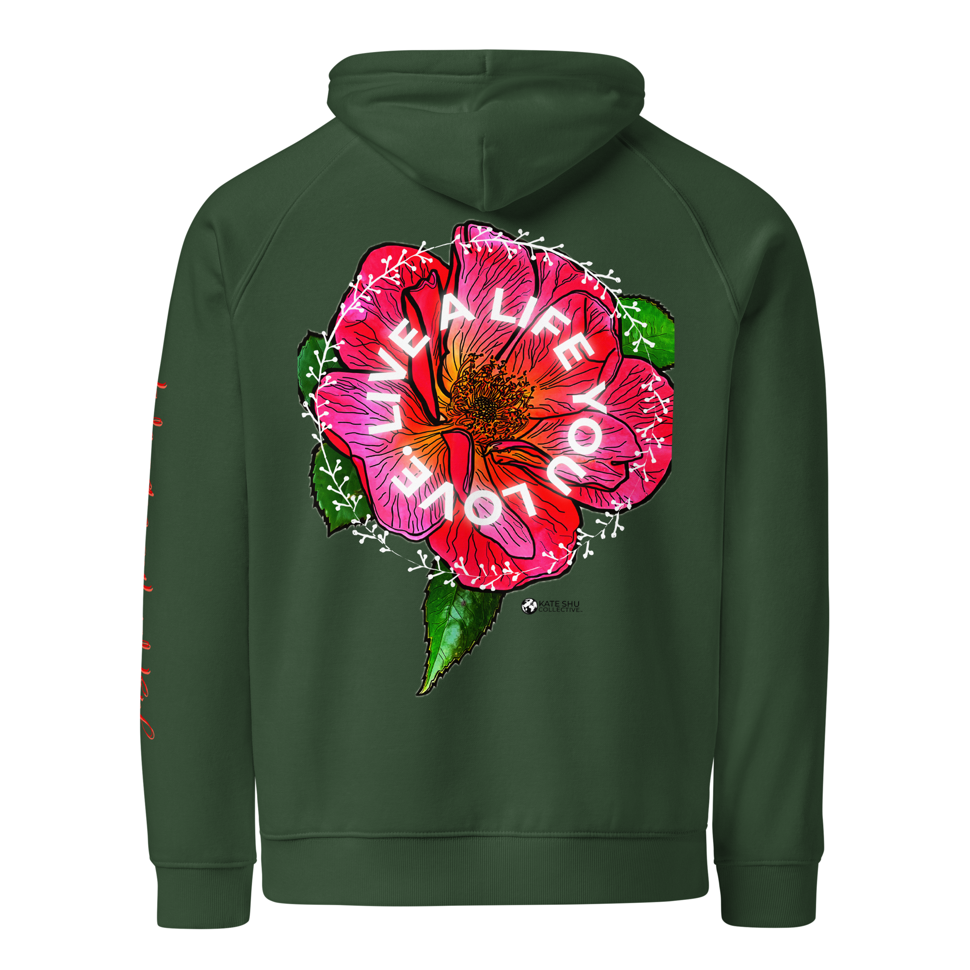 Unisex Eco Raglan Hoodie - Get Good Art: the Abigail by Kate Shu & the Kate Shu Collective