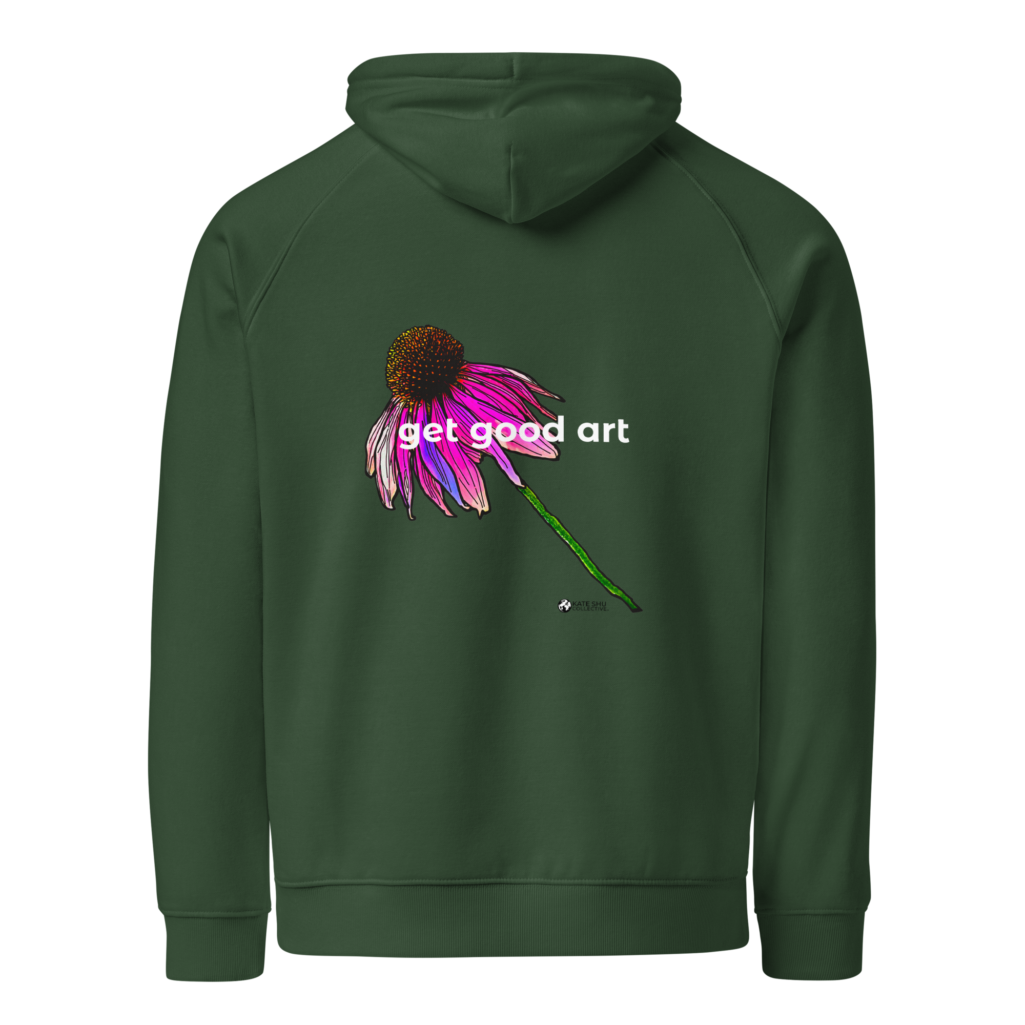 Unisex Eco Raglan Hoodie - Get Good Art: the Jessica by Kate Shu & the Kate Shu Collective