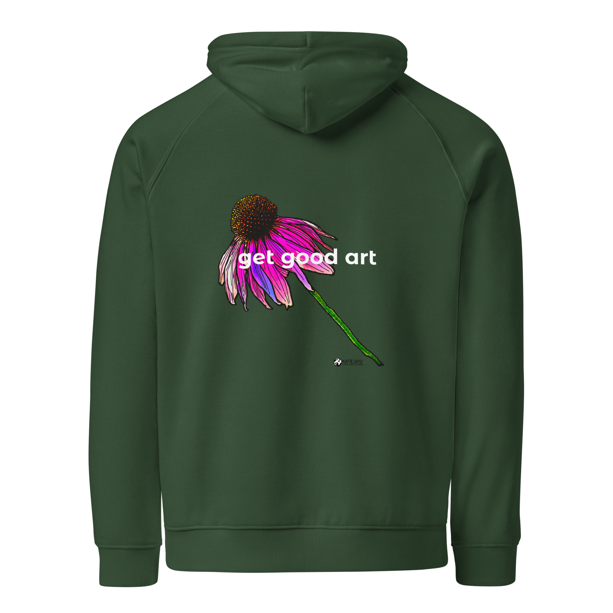 Unisex Eco Raglan Hoodie - Get Good Art: the Jessica by Kate Shu & the Kate Shu Collective