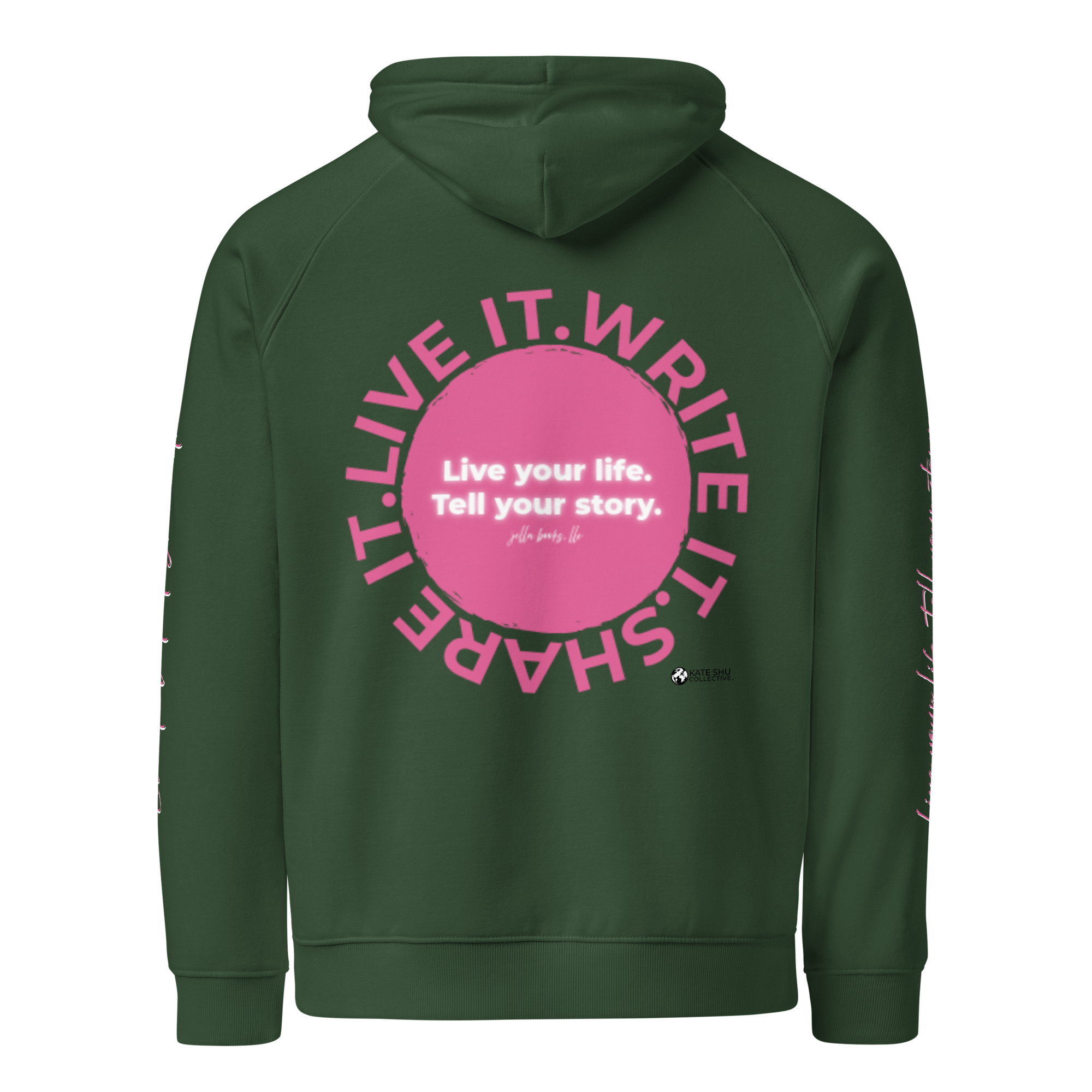 Unisex Eco Raglan Hoodie - 5 Colors - Live Your Life by Juli Accola & the Kate Shu Collective