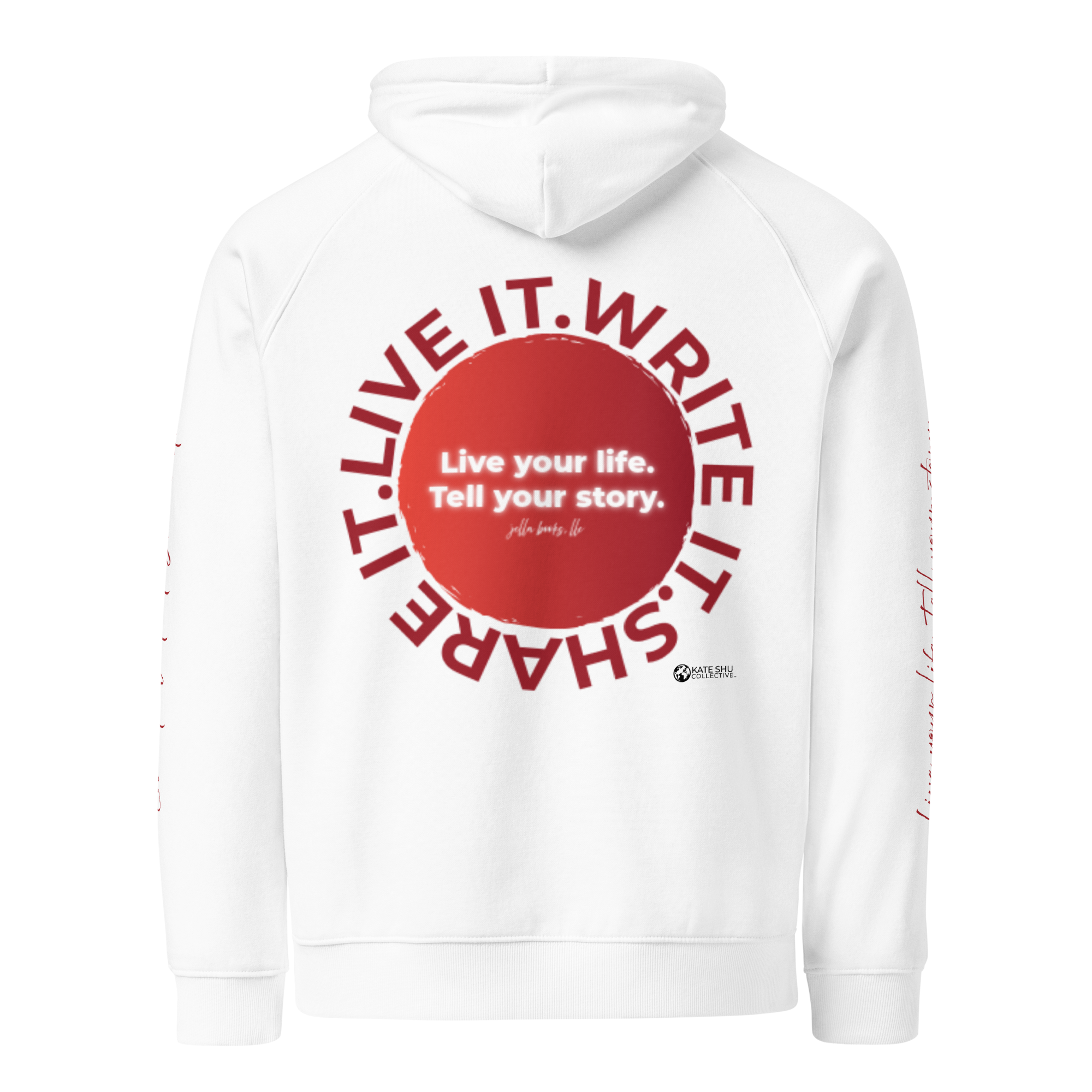 Unisex Eco Raglan Hoodie - 2 Colors - Live Your Life by Juli Accola & the Kate Shu Collective