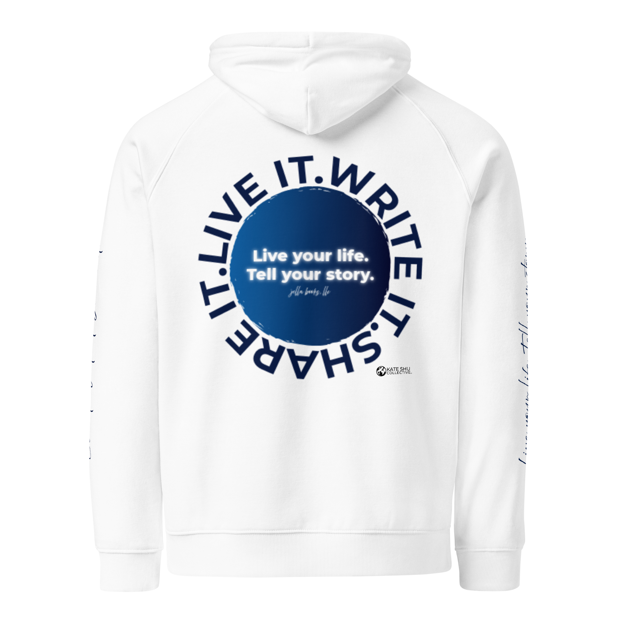 Unisex Eco Raglan Hoodie - 2 Colors - Live Your Life by Juli Accola & the Kate Shu Collective
