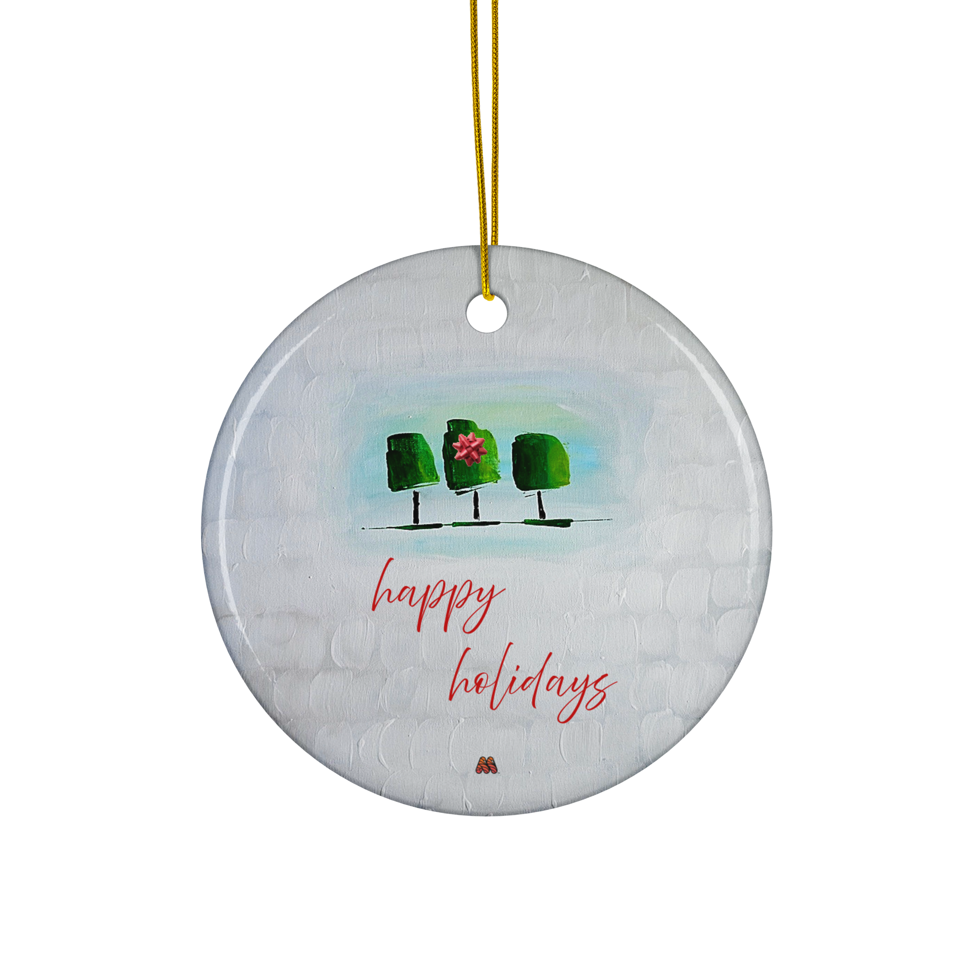 Ceramic Ornament - Circle - The Holiday Trio by Stephani Hopwood & the Kate Shu Collective