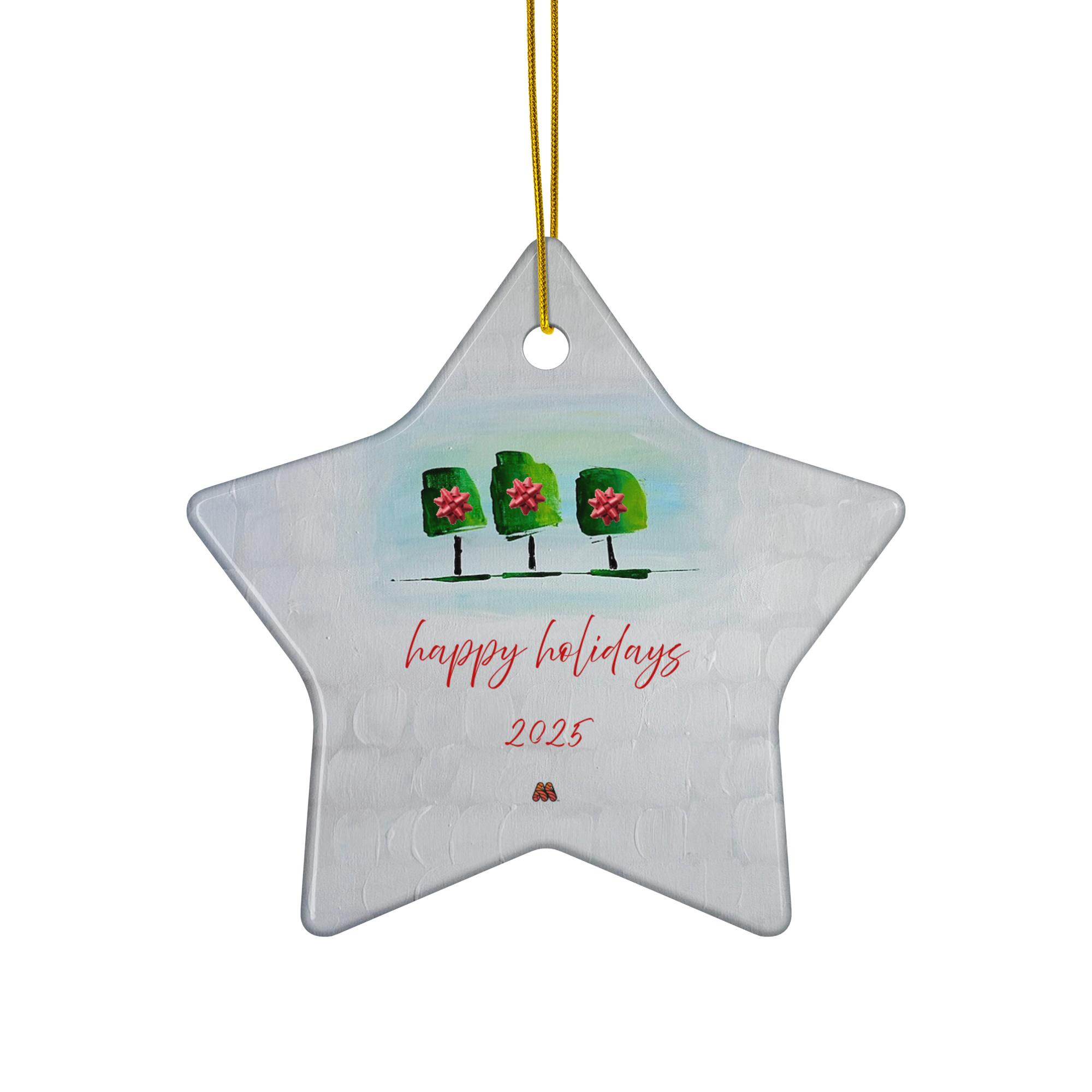 Ceramic Ornament - Star - The 2025 Holiday Trio by Stephani Hopwood & the Kate Shu Collective