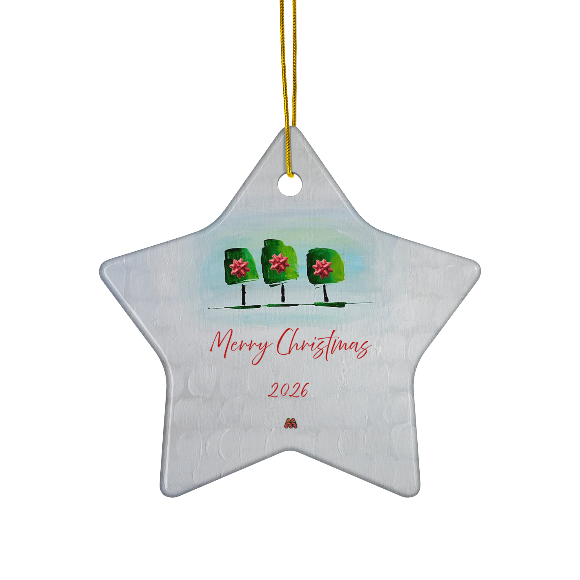Ceramic Ornament - Star - Merry Christmas, Just for Mom by Stephani Hopwood & the Kate Shu Collective