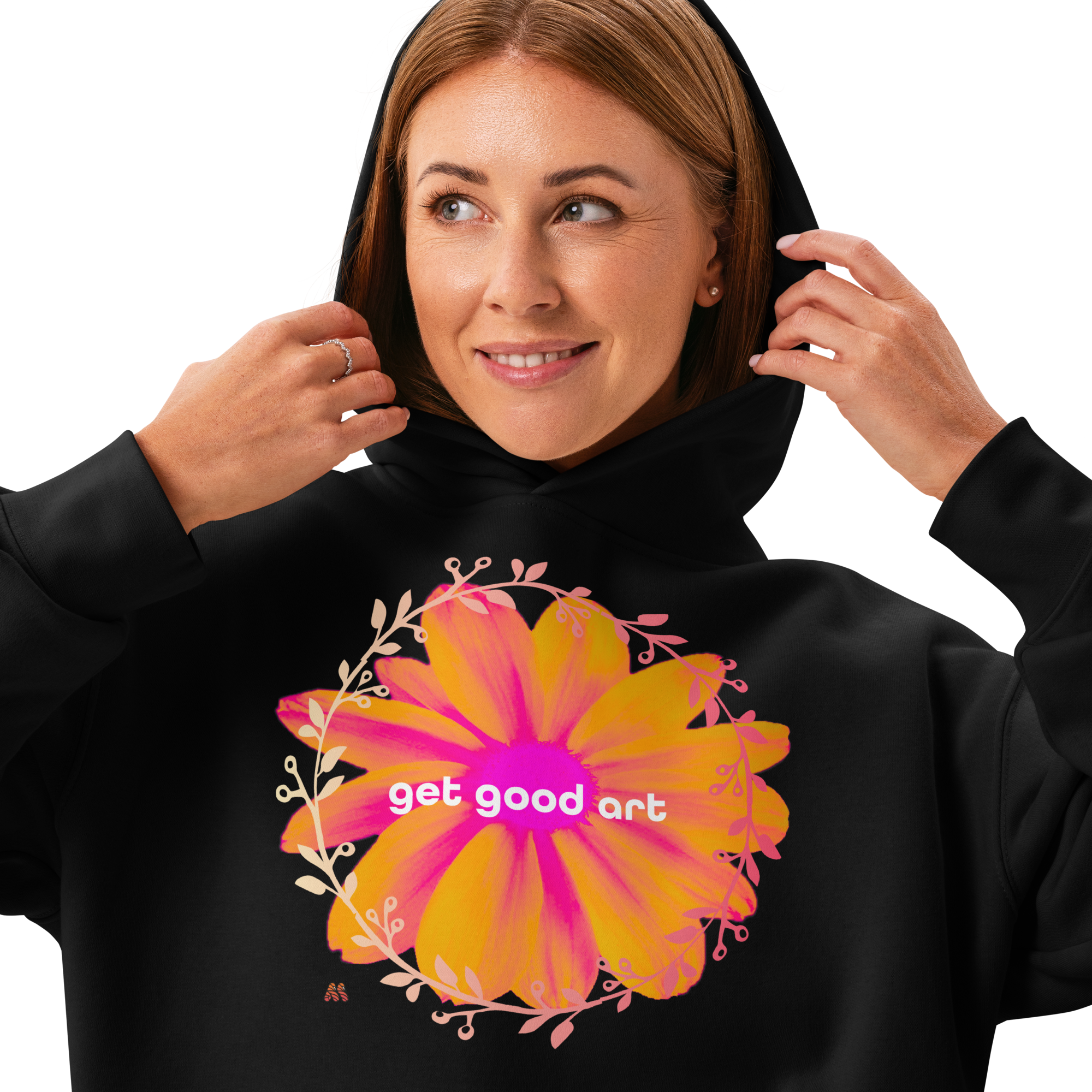 Women’s Relaxed Hoodie - 5 Colors - Get Good Art: Sorbet by Suzie Hightshoe & the Kate Shu Collective