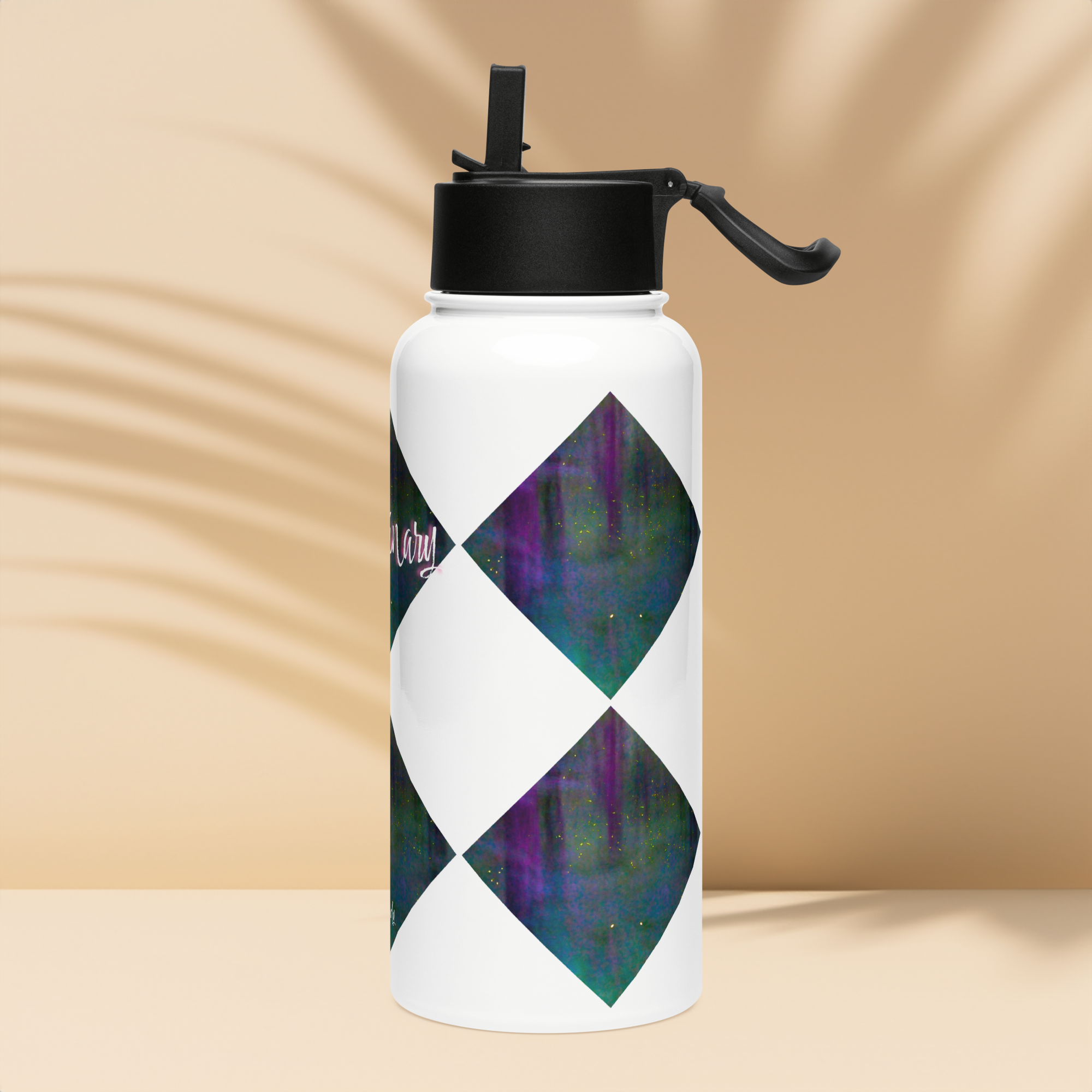 Stainless Steel Water Bottle with a Straw Lid - 32 oz - Extraordinary by Paul Rudy & the Kate Shu Collective