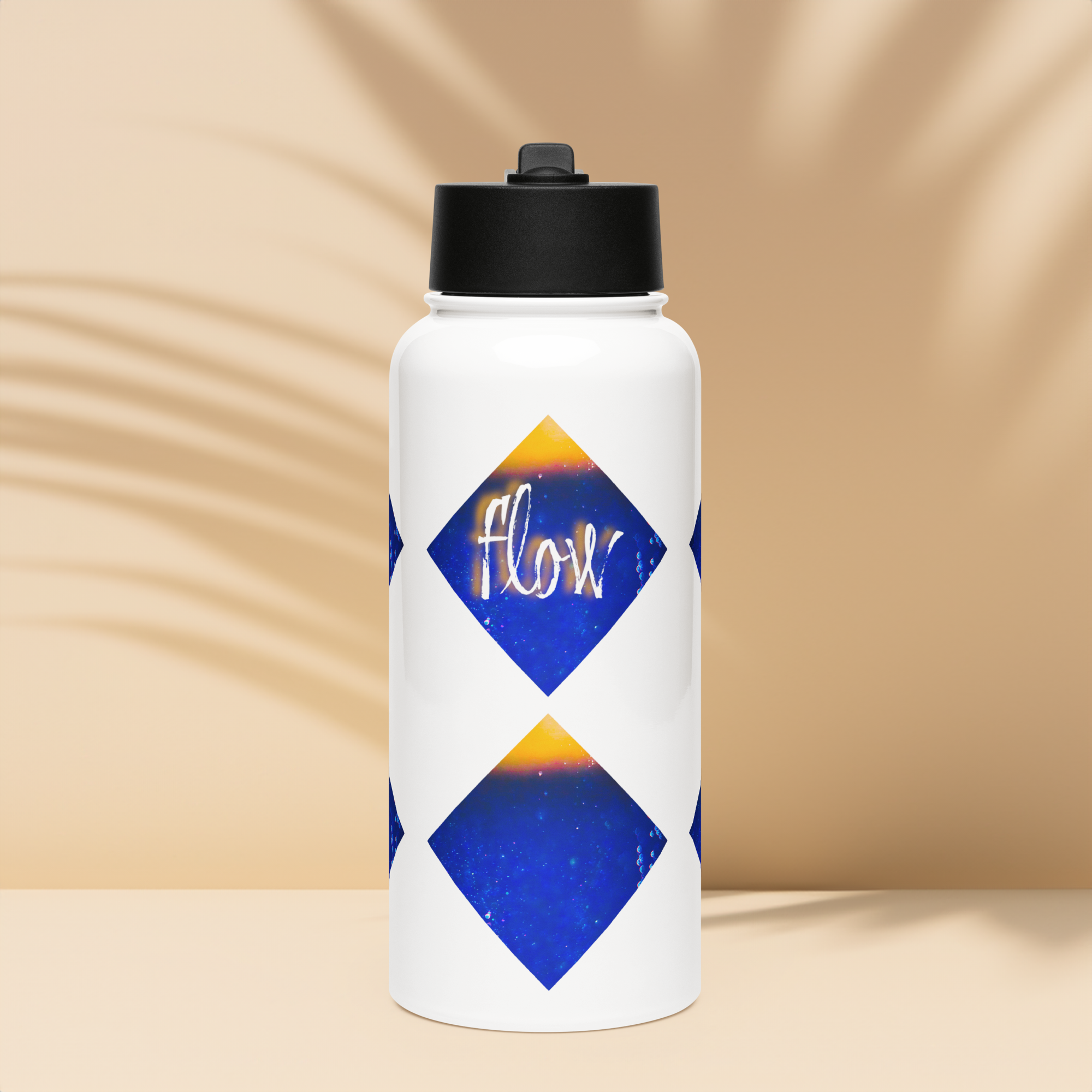 Stainless Steel Water Bottle with a Straw Lid - 32 oz - Flow by Paul Rudy & the Kate Shu Collective
