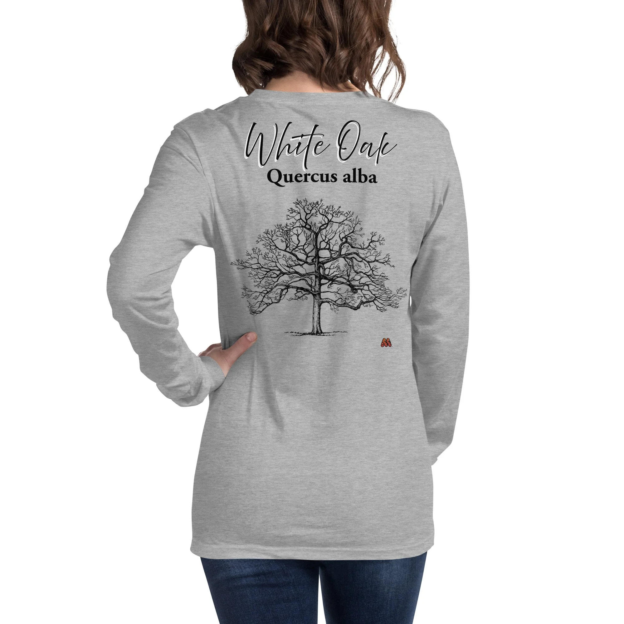 Unisex Long Sleeve Tee - 8 Colors - Got Trees: White Oak, Quercus alba by Gary L Hightshoe & the Kate Shu Collective