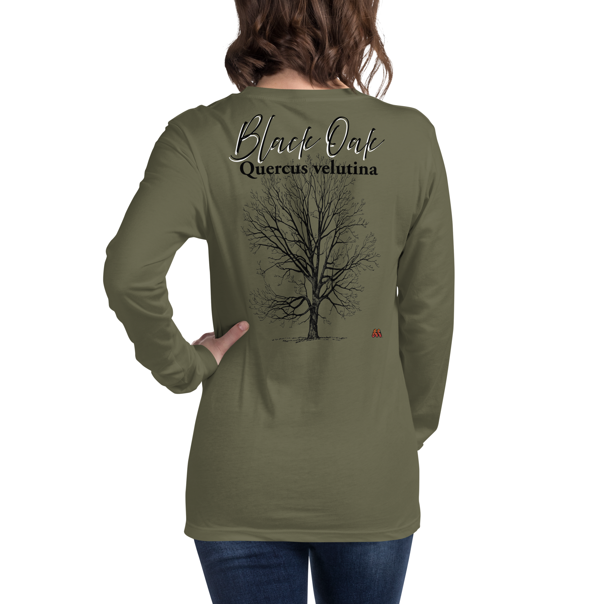Unisex Long Sleeve Tee - 8 Colors - Got Trees: Black Oak, Quercus velutina by Gary L Hightshoe & the Kate Shu Collective