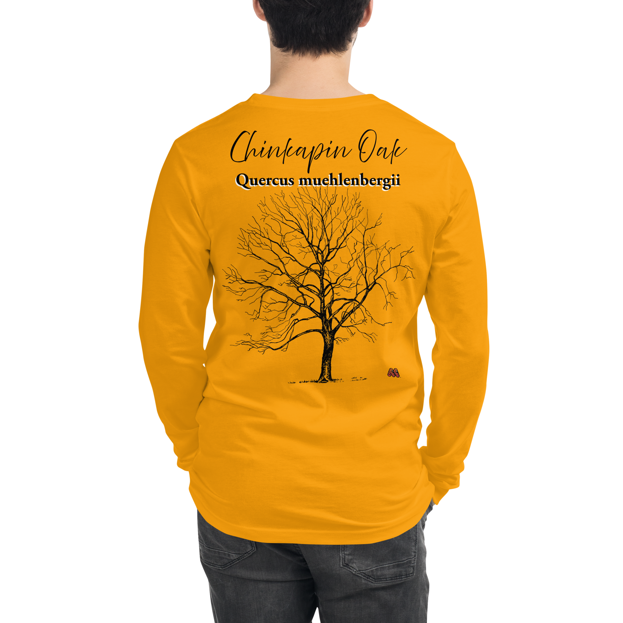 Unisex Long Sleeve Tee - 8 Colors - Got Trees: Chinkapin Oak, Quercus muehlenbergii by Gary L Hightshoe & the Kate Shu Collective