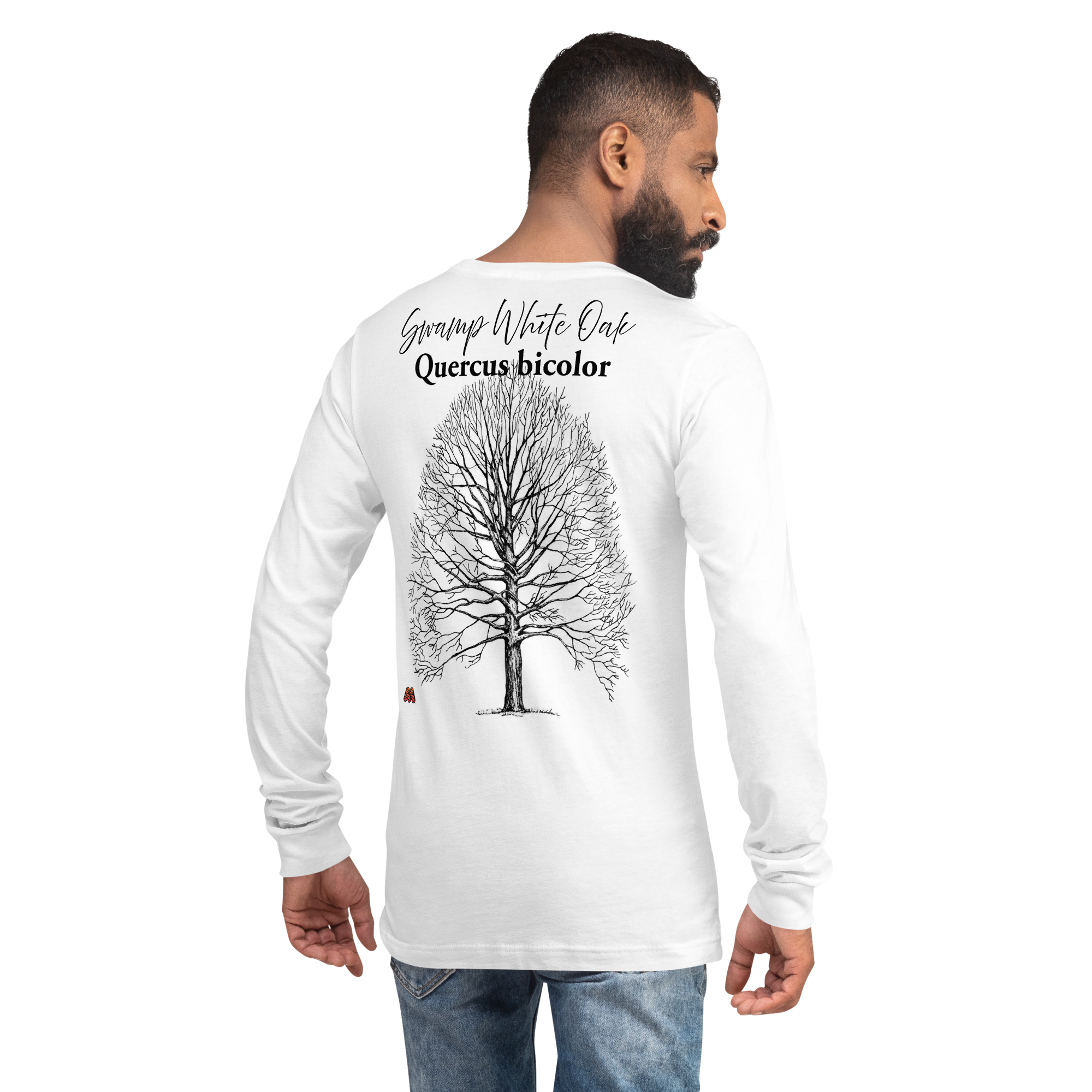Unisex Long Sleeve Tee - 8 Colors - Got Trees: Swamp White Oak, Quercus bicolor by Gary L Hightshoe & the Kate Shu Collective