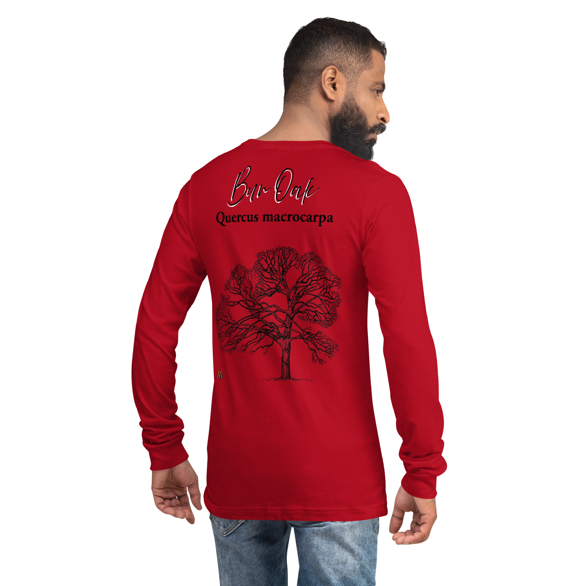 Unisex Long Sleeve Tee - 8 Colors - Got Trees: Bur Oak, Quercus macrocarpa by Gary L Hightshoe & the Kate Shu Collective