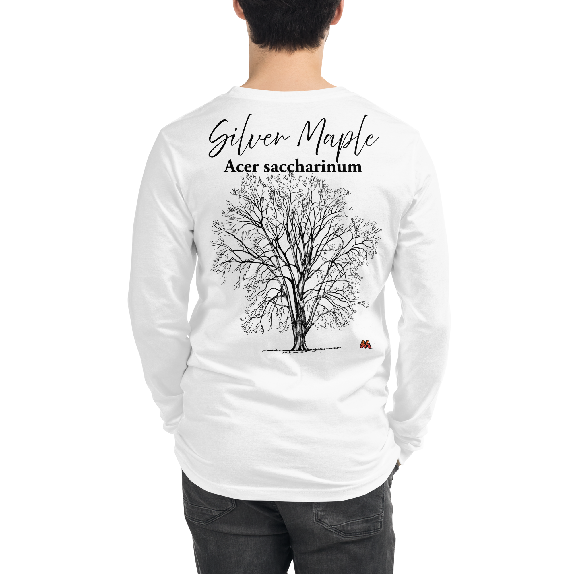 Unisex Long Sleeve Tee - 8 Colors - Got Trees: Silver Maple, Acer saccharinum by Gary L Hightshoe & the Kate Shu Collective