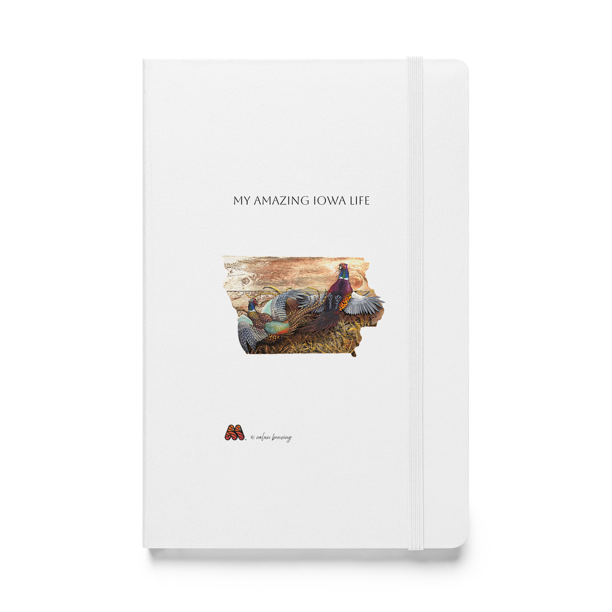 Hardcover Bound Notebook - 9 Colors - Ornithology: Kestrel Collection, My Amazing Iowa Life by Nolan Benzing & the Kate Shu Collective