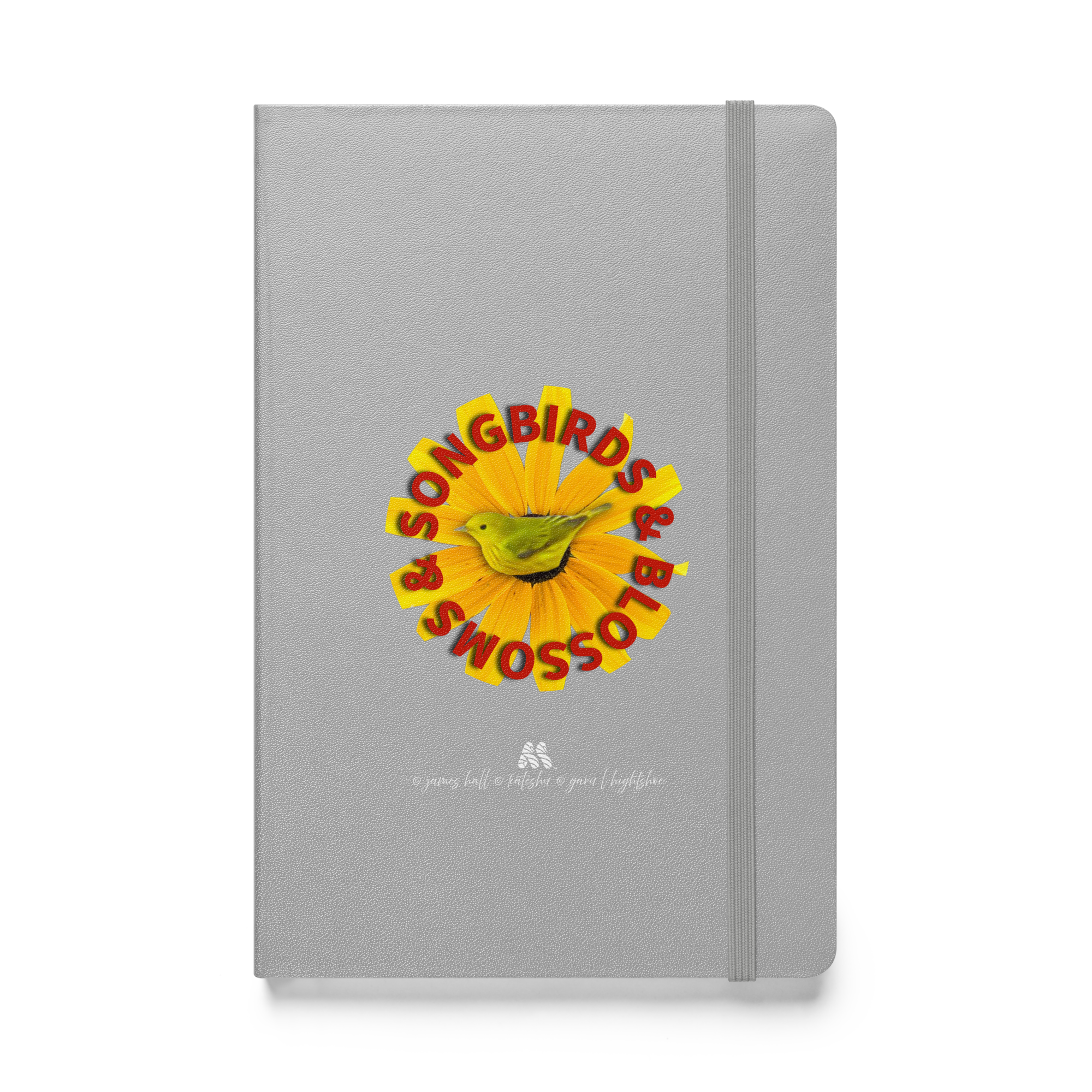 Hardcover Bound Notebook - 7 Colors - Good Sounds Good: Songbirds & Blossoms, Yellow Warbler & Black-Eyed Susan by James Hall, Kate Shu, Gary L Hightshoe & the Kate Shu Collective