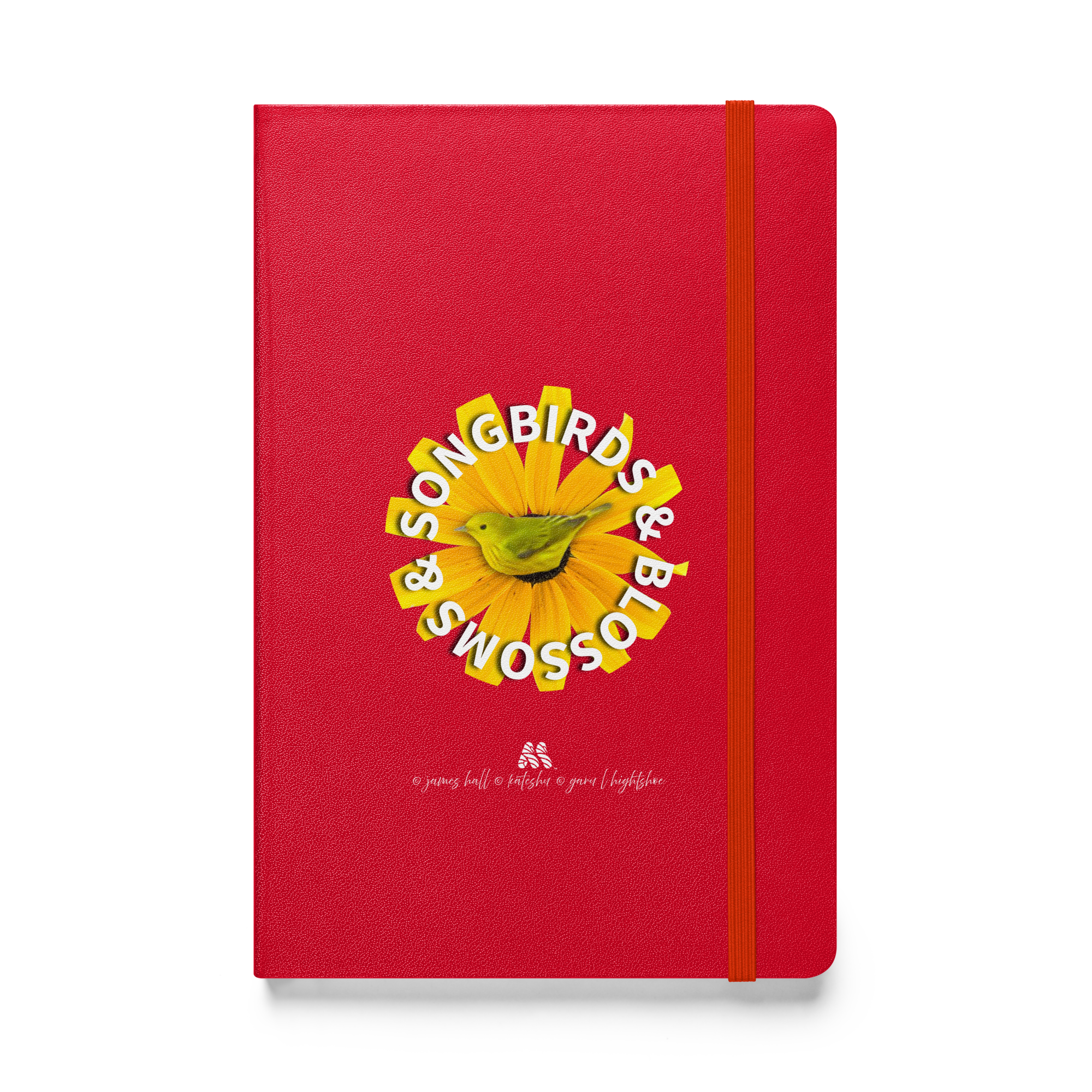 Hardcover Bound Notebook - 7 Colors - Good Sounds Good: Songbirds & Blossoms, Yellow Warbler & Black-Eyed Susan by James Hall, Kate Shu, Gary L Hightshoe & the Kate Shu Collective