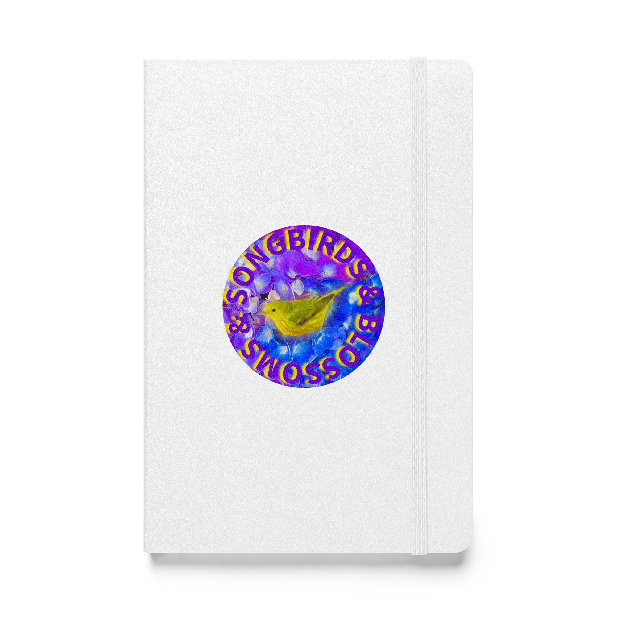 Hardcover Bound Notebook - 5 Colors - Good Sounds Good: Songbirds & Blossoms, Yellow Warbler & Hydrangea by James Hall, Kate Shu, Gary L Hightshoe & the Kate Shu Collective