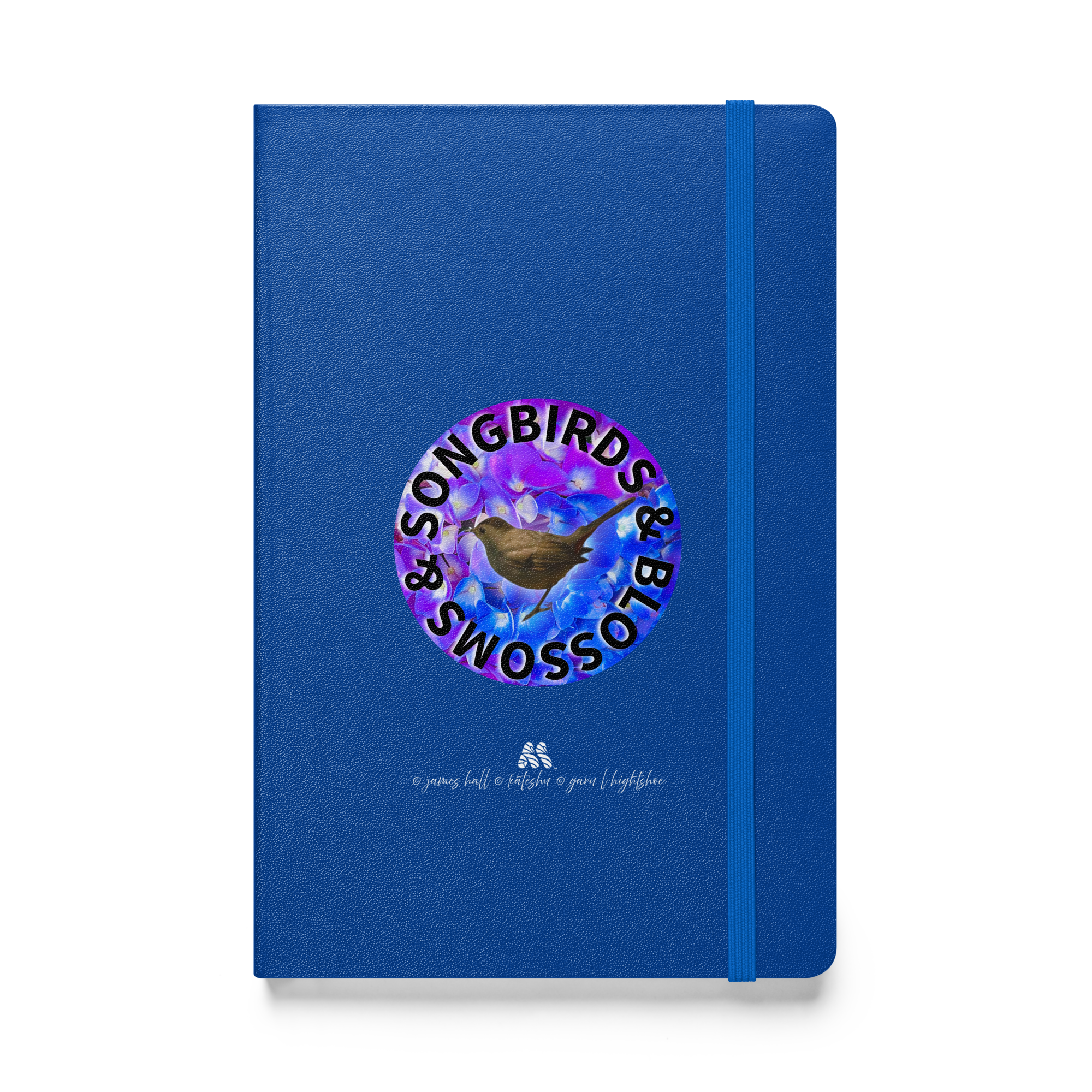 Hardcover Bound Notebook - 6 Colors - Good Sounds Good: Songbirds & Blossoms, Gray Catbird & Hydrangea by James Hall, Kate Shu, Gary L Hightshoe & the Kate Shu Collective