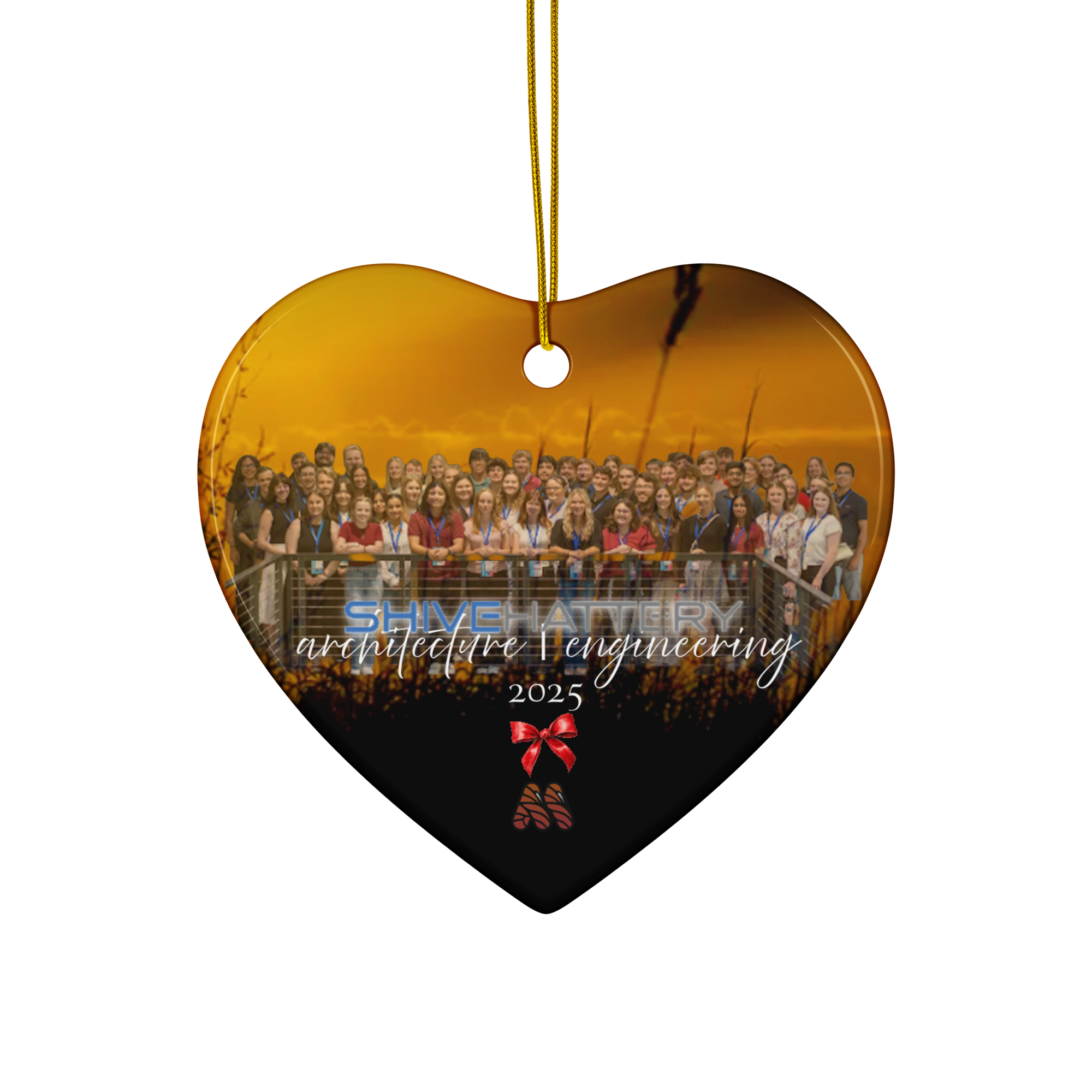 Ceramic Ornament - Heart - From the Together Collection by Shive-Hattery & the Kate Shu Collective